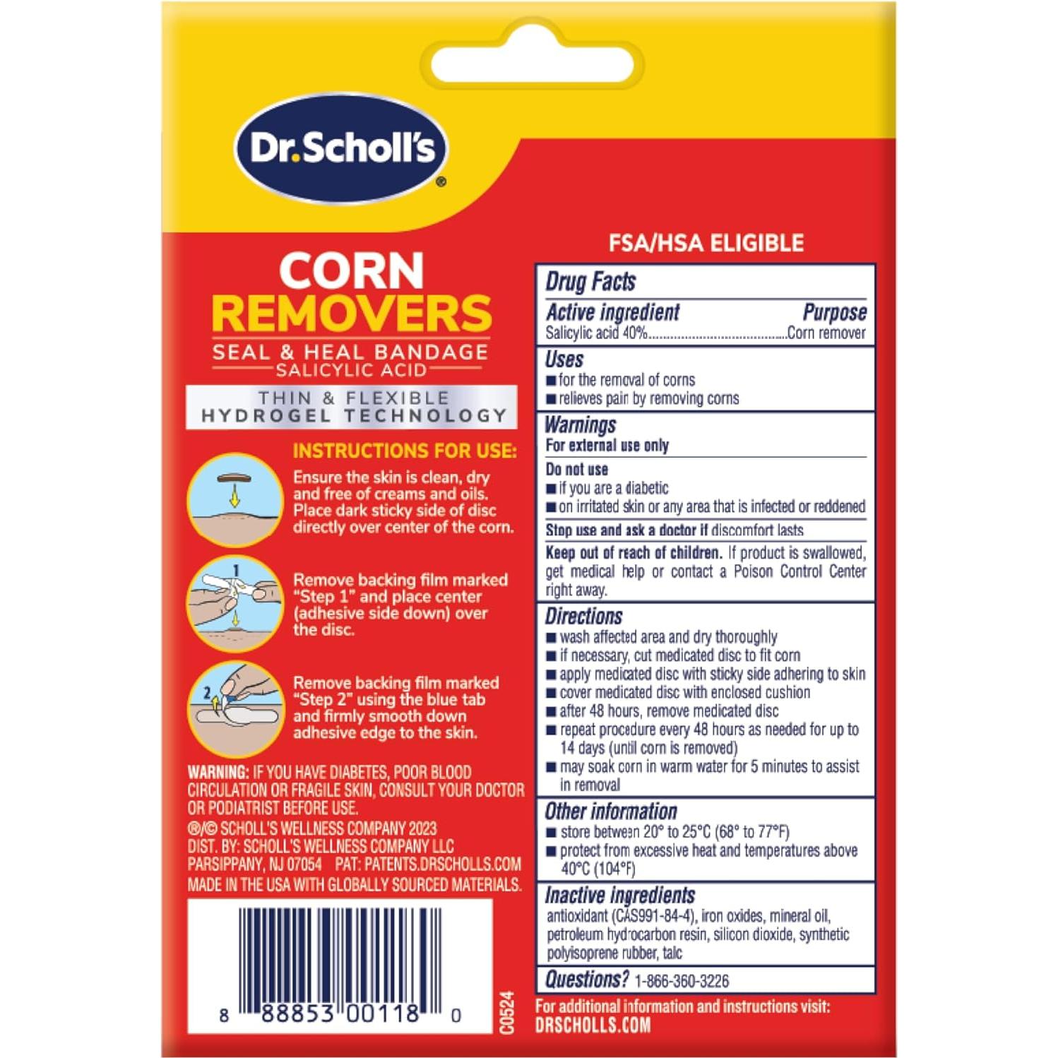 Eliminadores de Callos Dr. Scholl's Hidrogel 6 Unidades