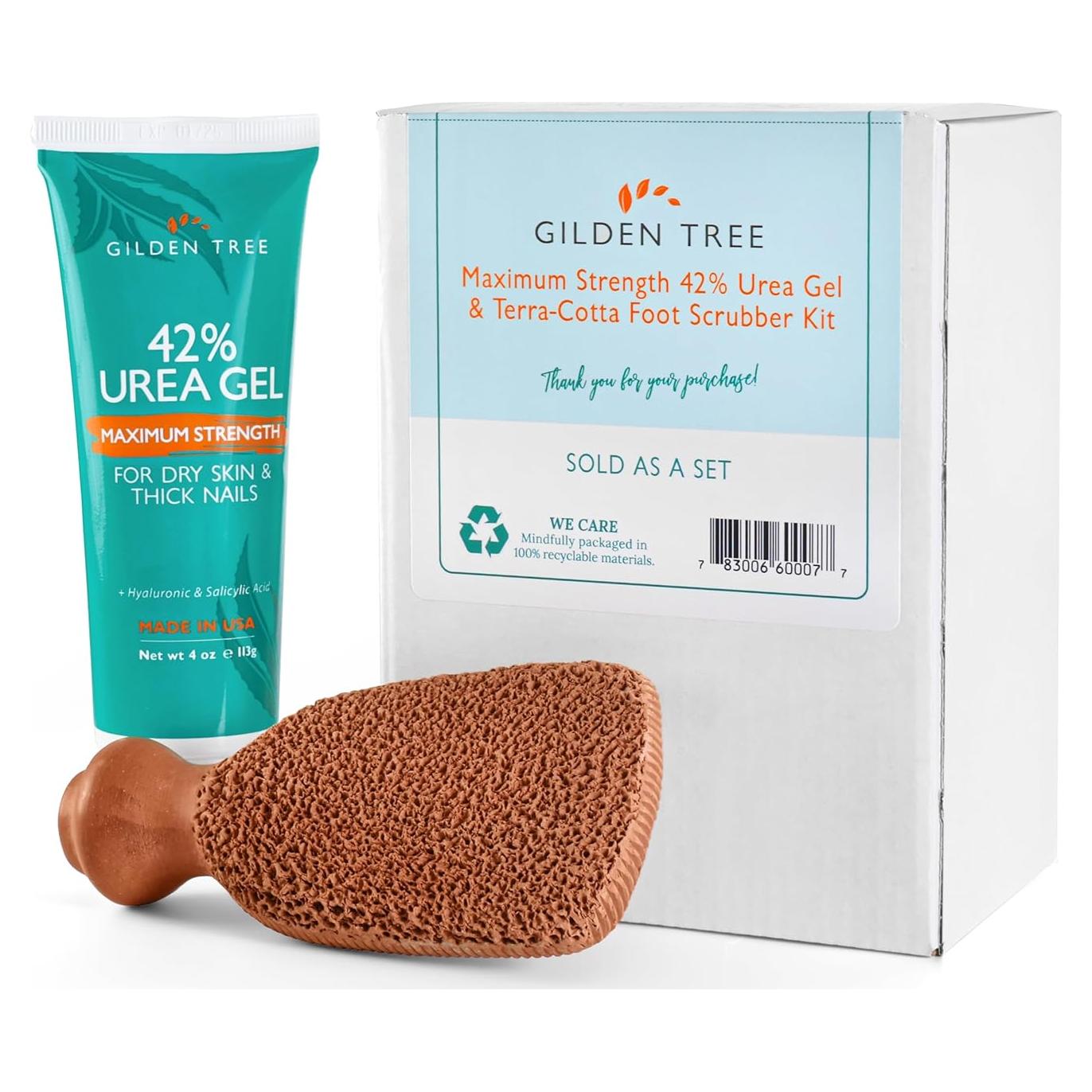 Kit de Pedicura Gilden Tree: Gel de Urea 42% + Exfoliador