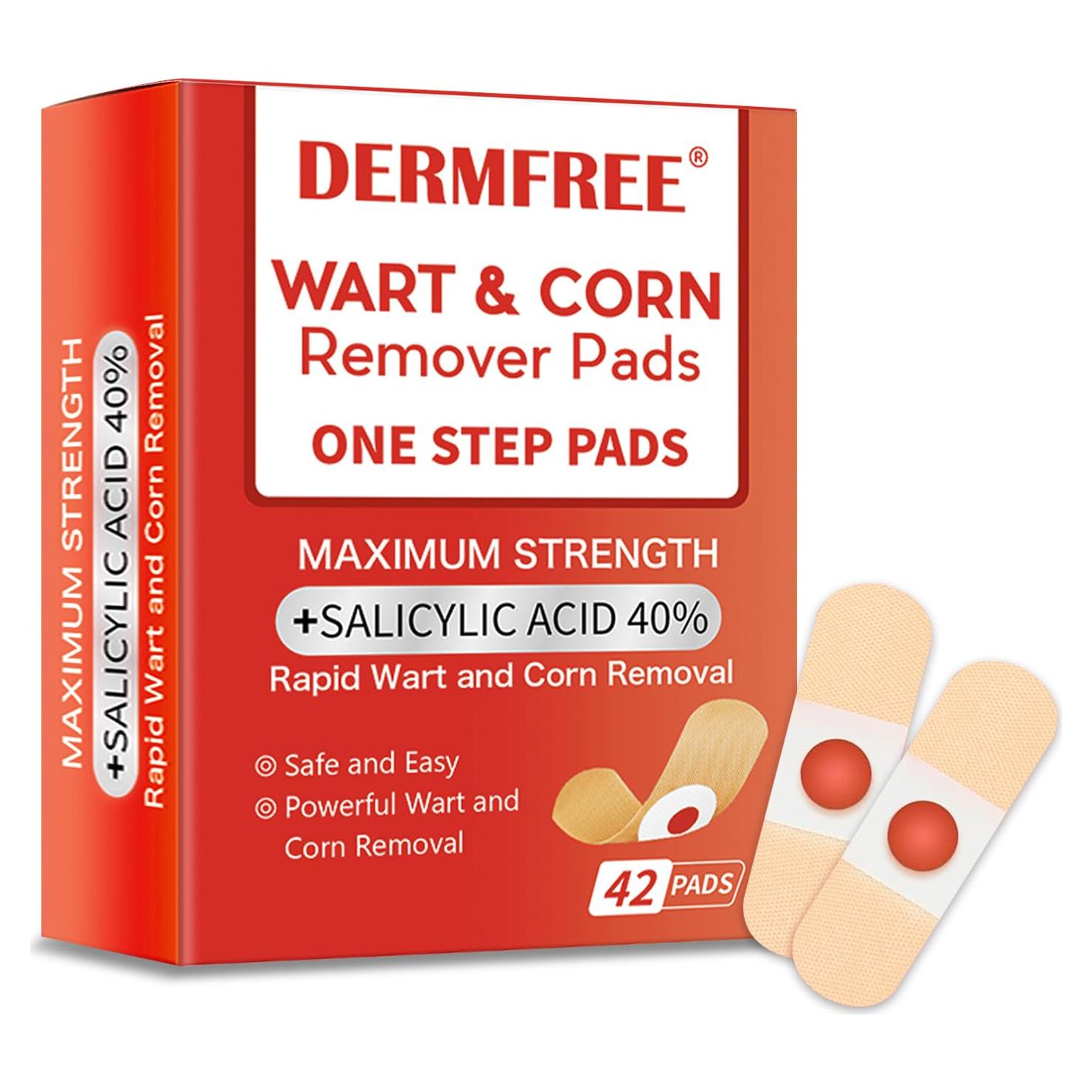 Parche Removedor de Verrugas y Callos DERMFREE 42 Piezas 40% Ácido Salicílico