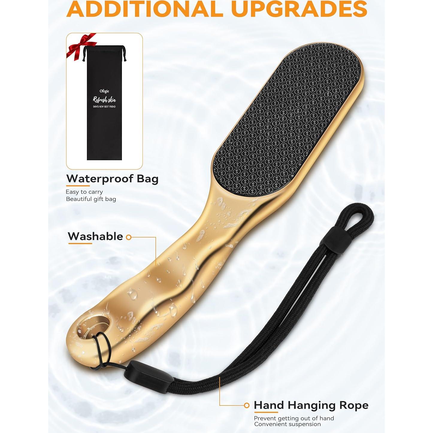 Lima de Pies Veinsgrain Nano Glass Dorada 22.86cm - Exfoliador