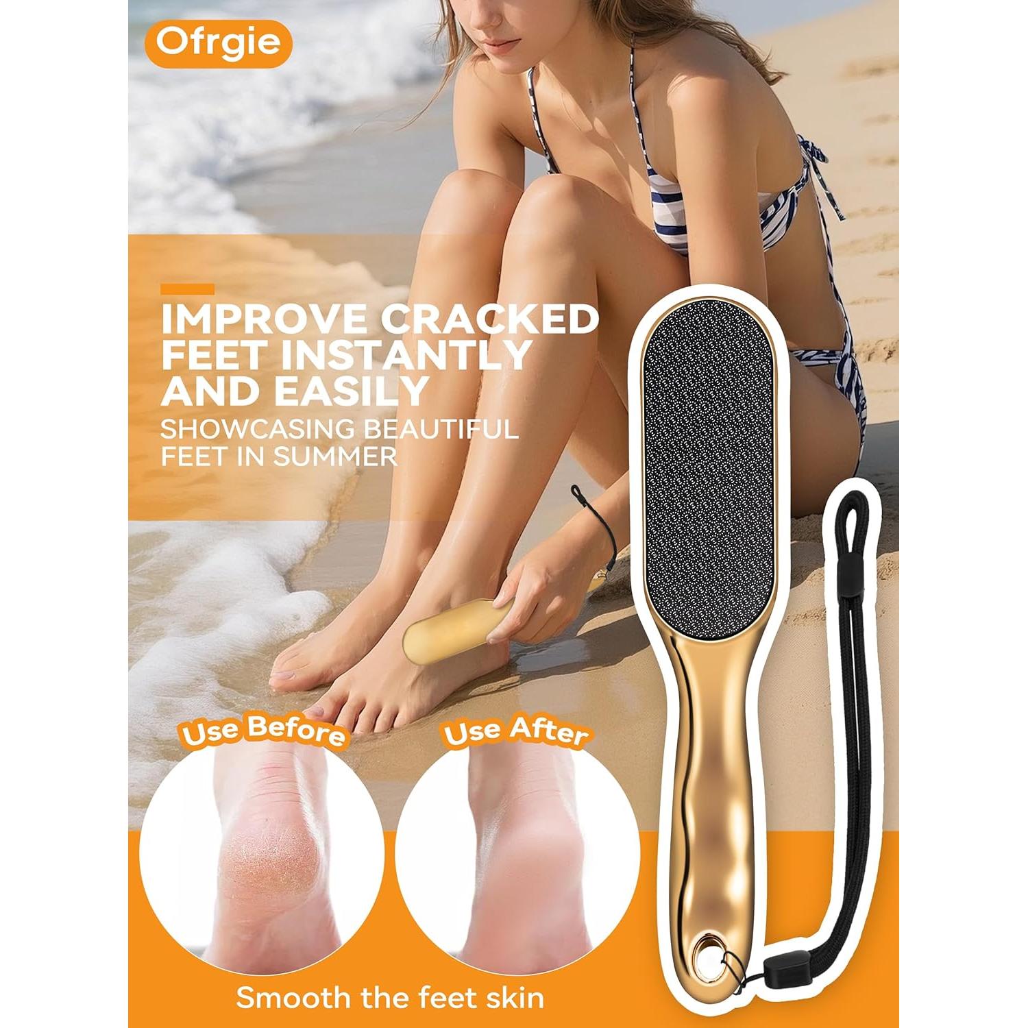 Lima de Pies Veinsgrain Nano Glass Dorada 22.86cm - Exfoliador