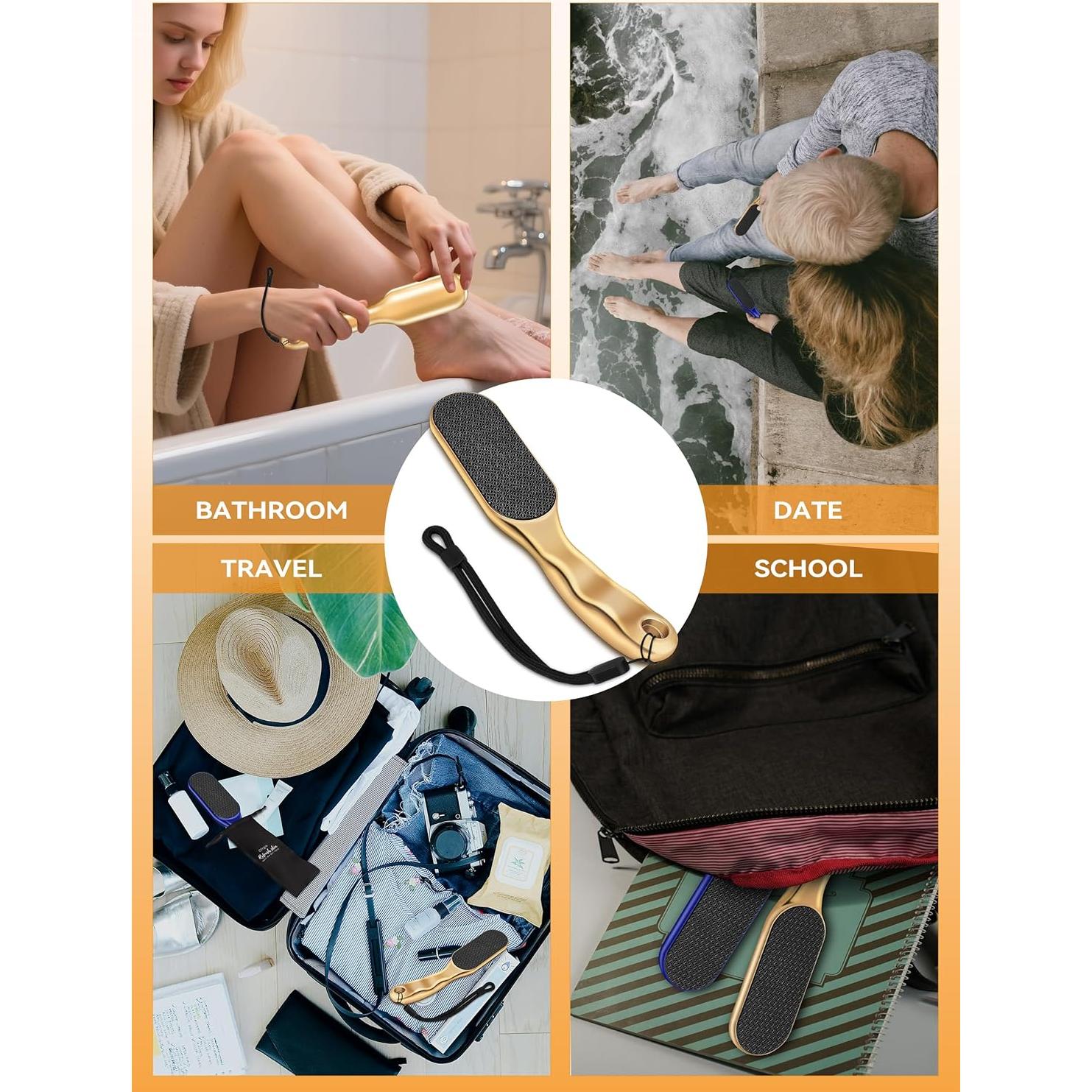 Lima de Pies Veinsgrain Nano Glass Dorada 22.86cm - Exfoliador