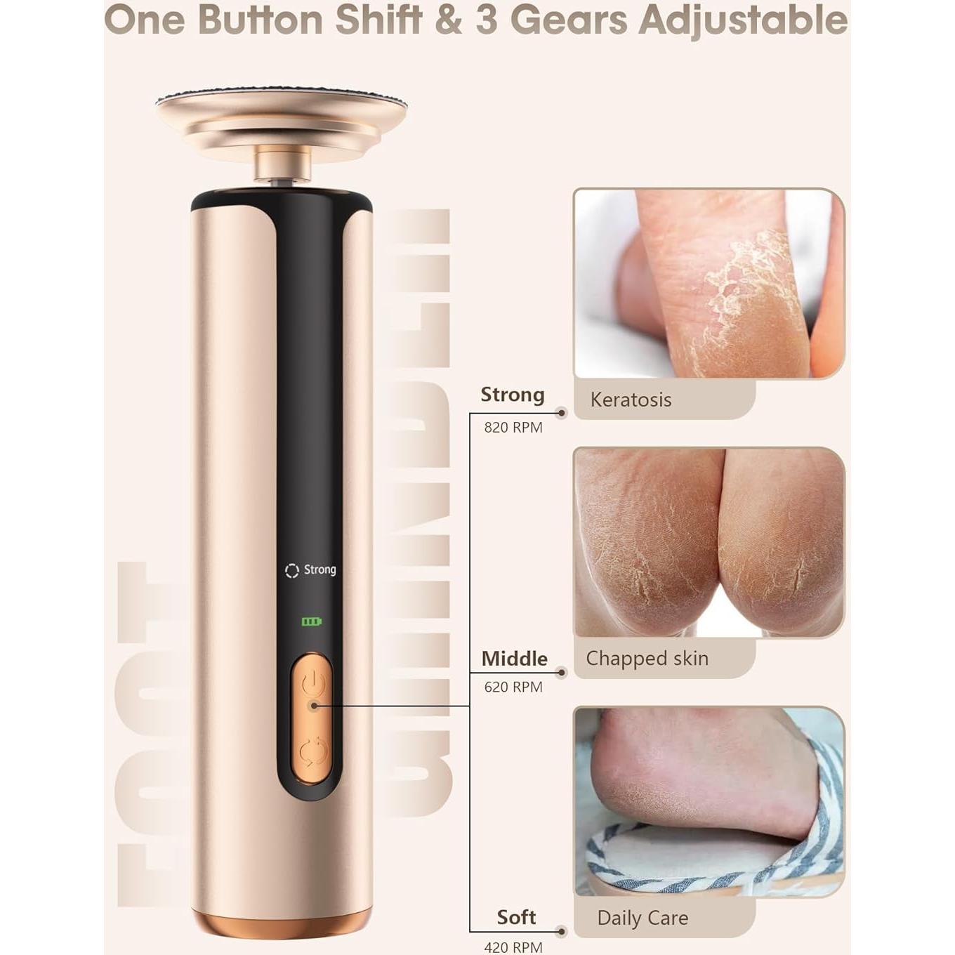 Removedor de Callos Eléctrico KIUCID 2 en 1 USB 3 Velocidades