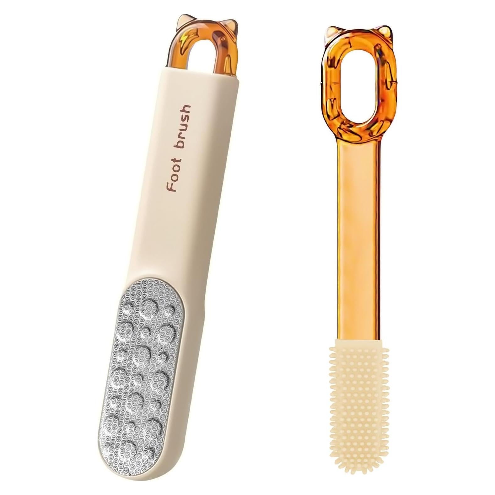 Lima de pies VISDOLL de acero inoxidable, doble cara, naranja