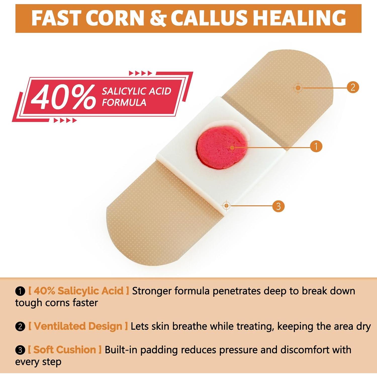Parches Removedores de Callos AEE - 30 Parches 40% Ácido Salicílico