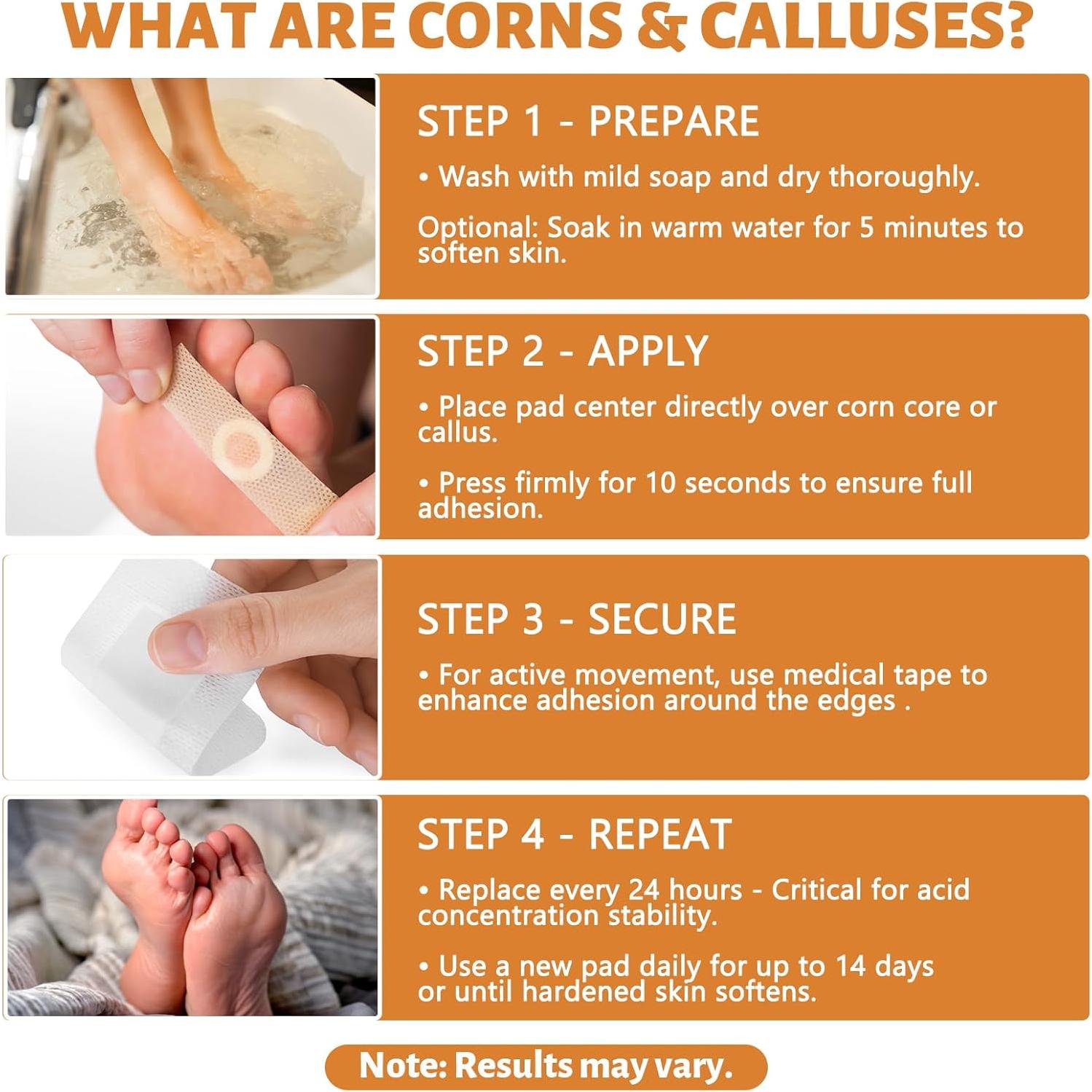 Parches Removedores de Callos AEE - 30 Parches 40% Ácido Salicílico