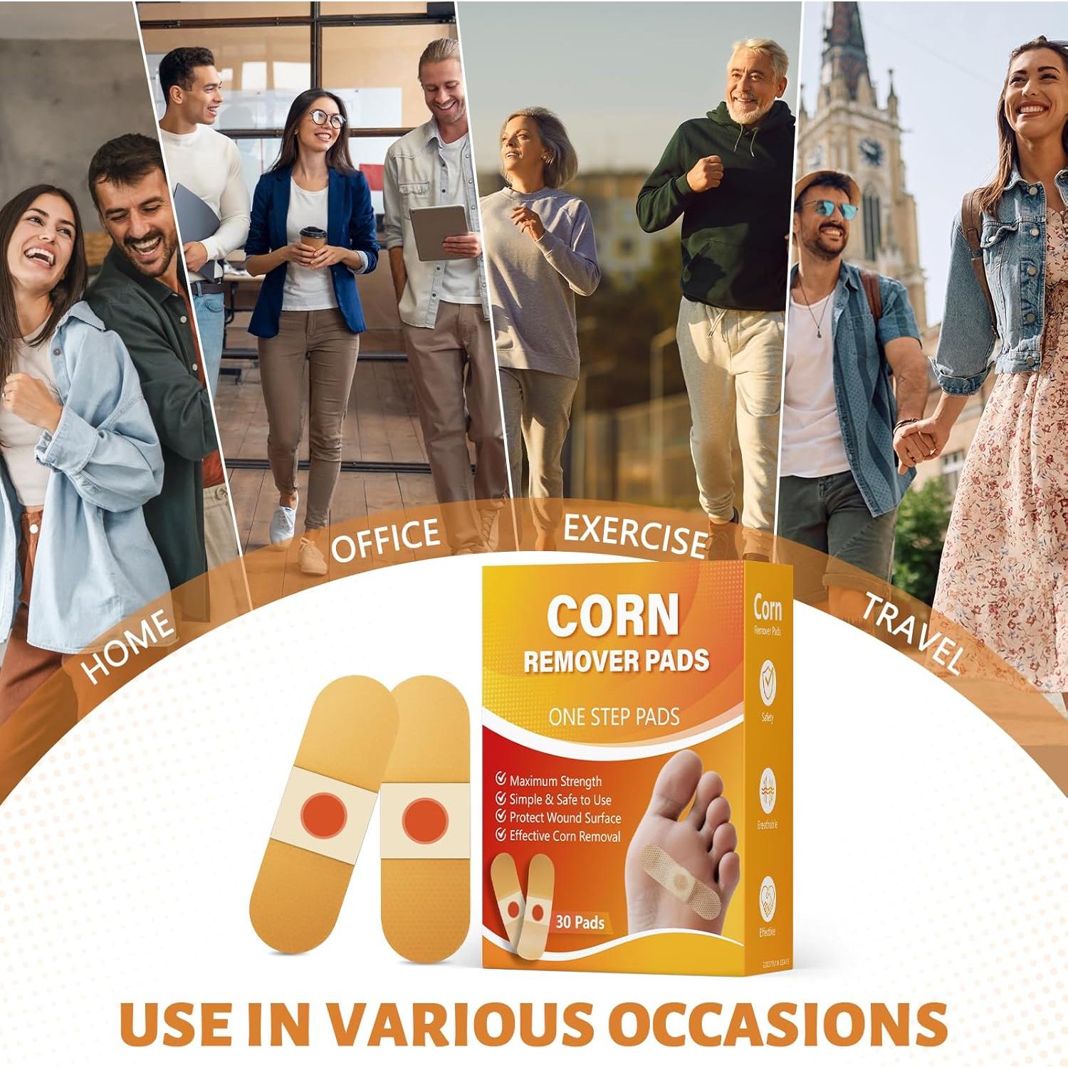 Parches Removedores de Callos AEE - 30 Parches 40% Ácido Salicílico