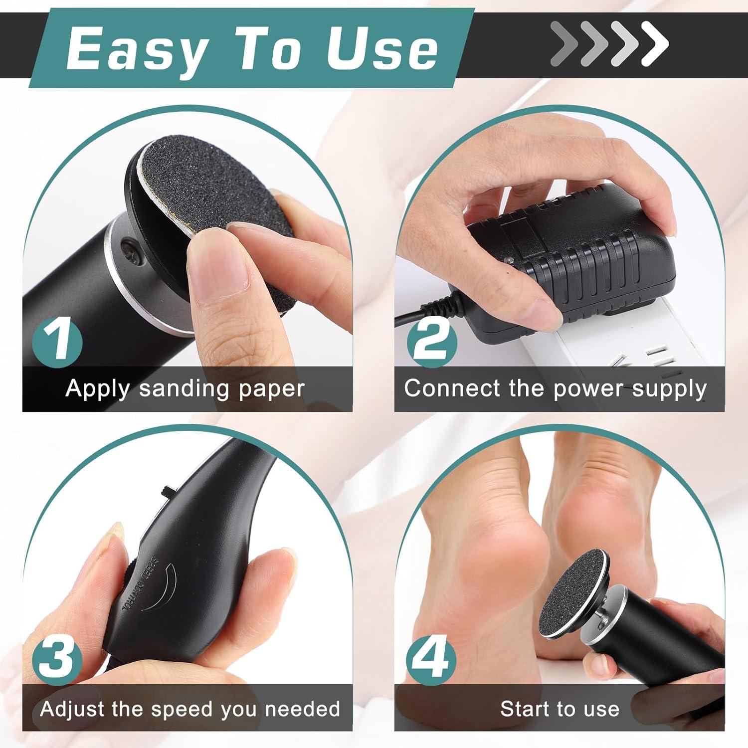 Removedor de Callos Eléctrico EDIFOLLY con 60 Discos de Lijado