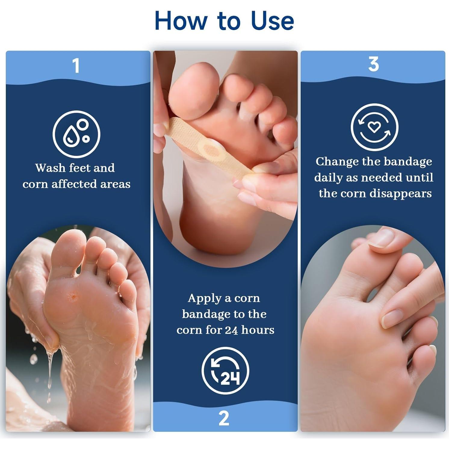 QIYANA Almohadillas para Callos 30 Parches 40% Ácido Salicílico