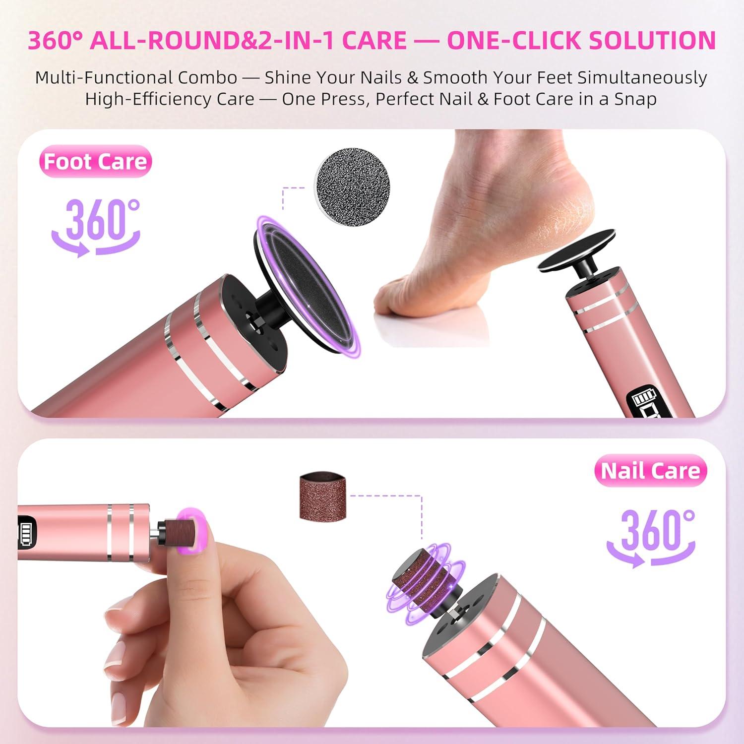 Removedor de Callos Eléctrico 2 en 1 VINIPO MJQ-01 Rosa