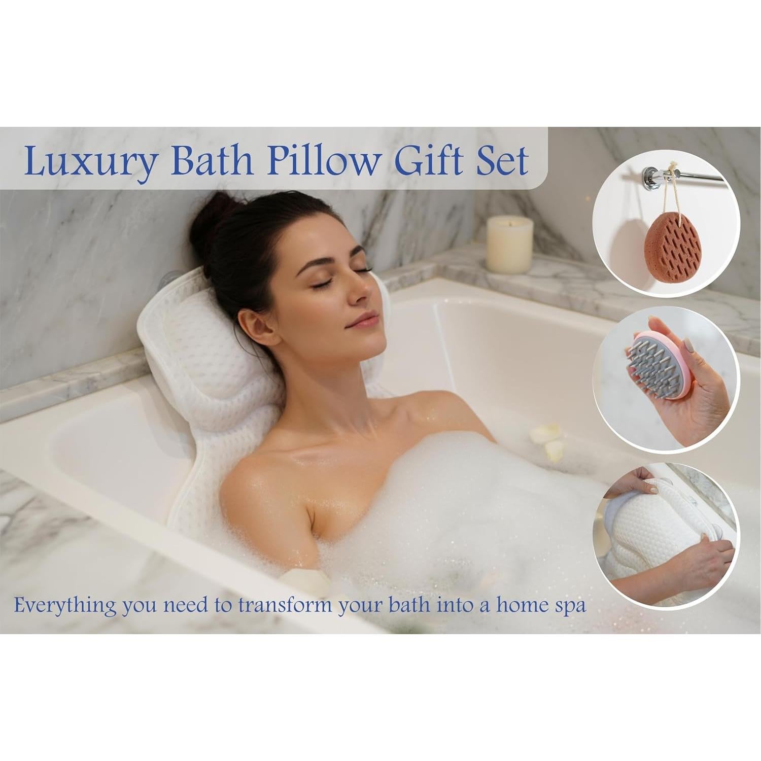 Juego de Almohadas de Baño CLUB CONNEXION - Spa Relax 4D