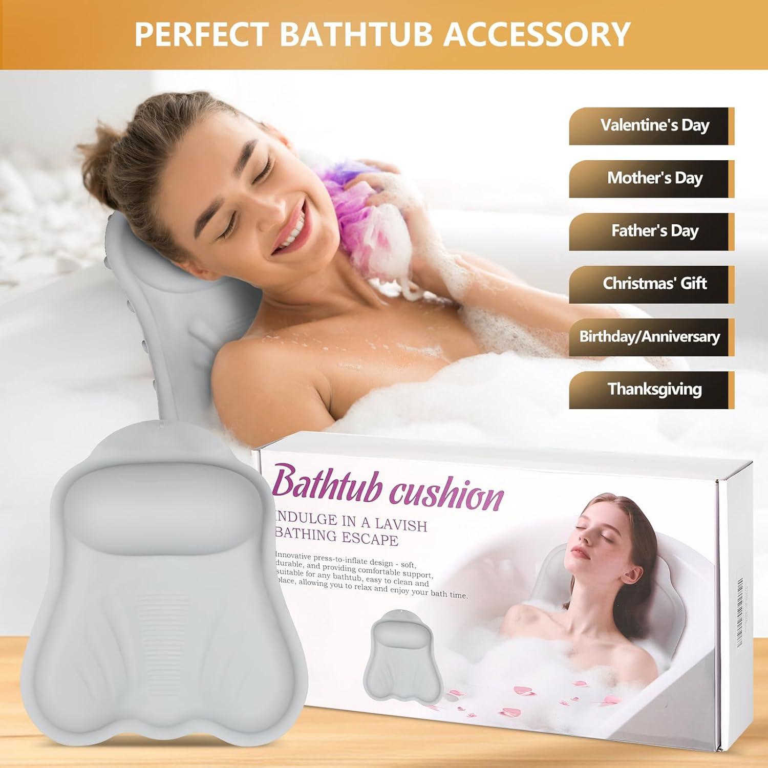 Almohada de Baño Inflable Starotatess - Silicona Grado Alimenticio