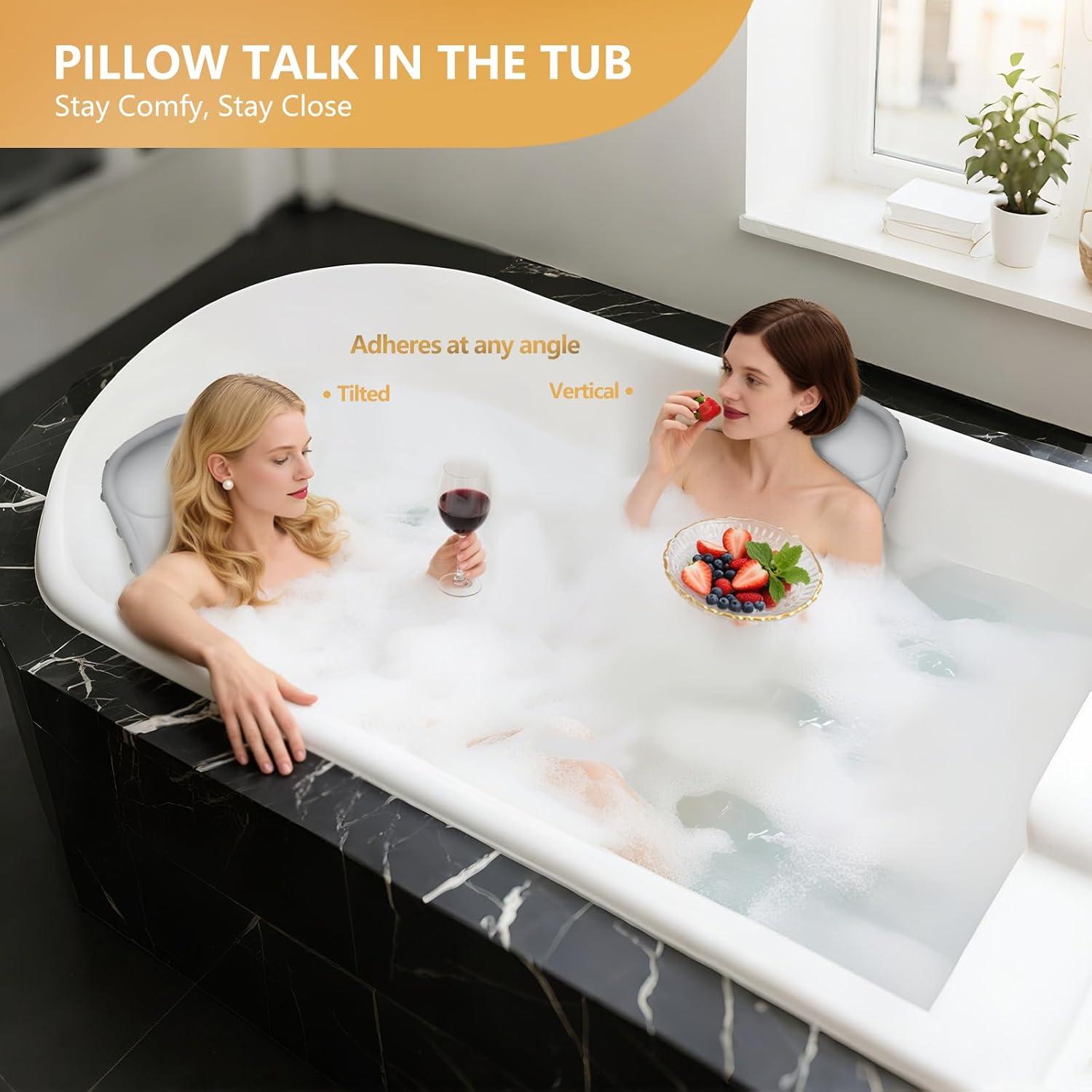 Almohada de Baño Inflable Starotatess - Silicona Grado Alimenticio