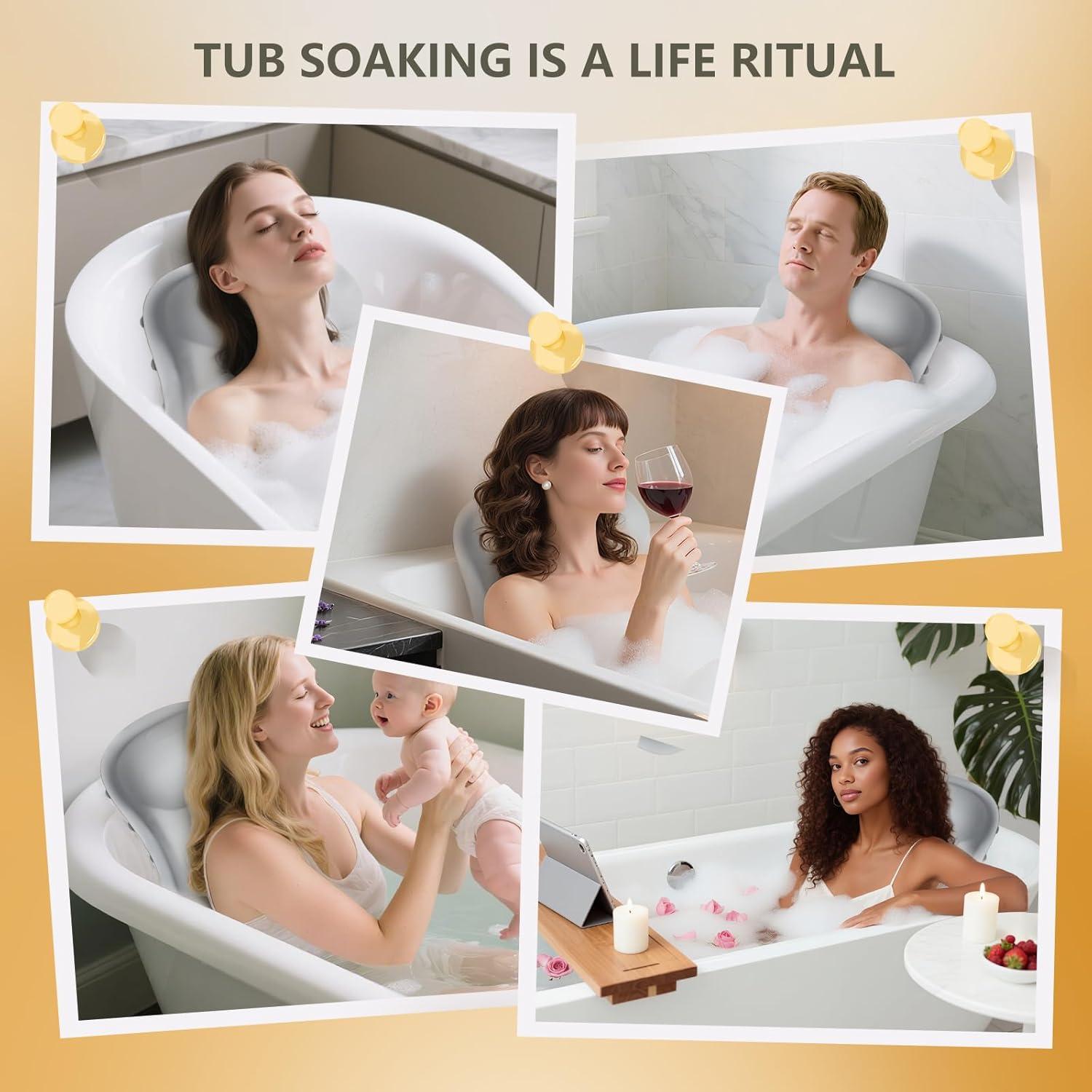 Almohada de Baño Inflable Starotatess - Silicona Grado Alimenticio