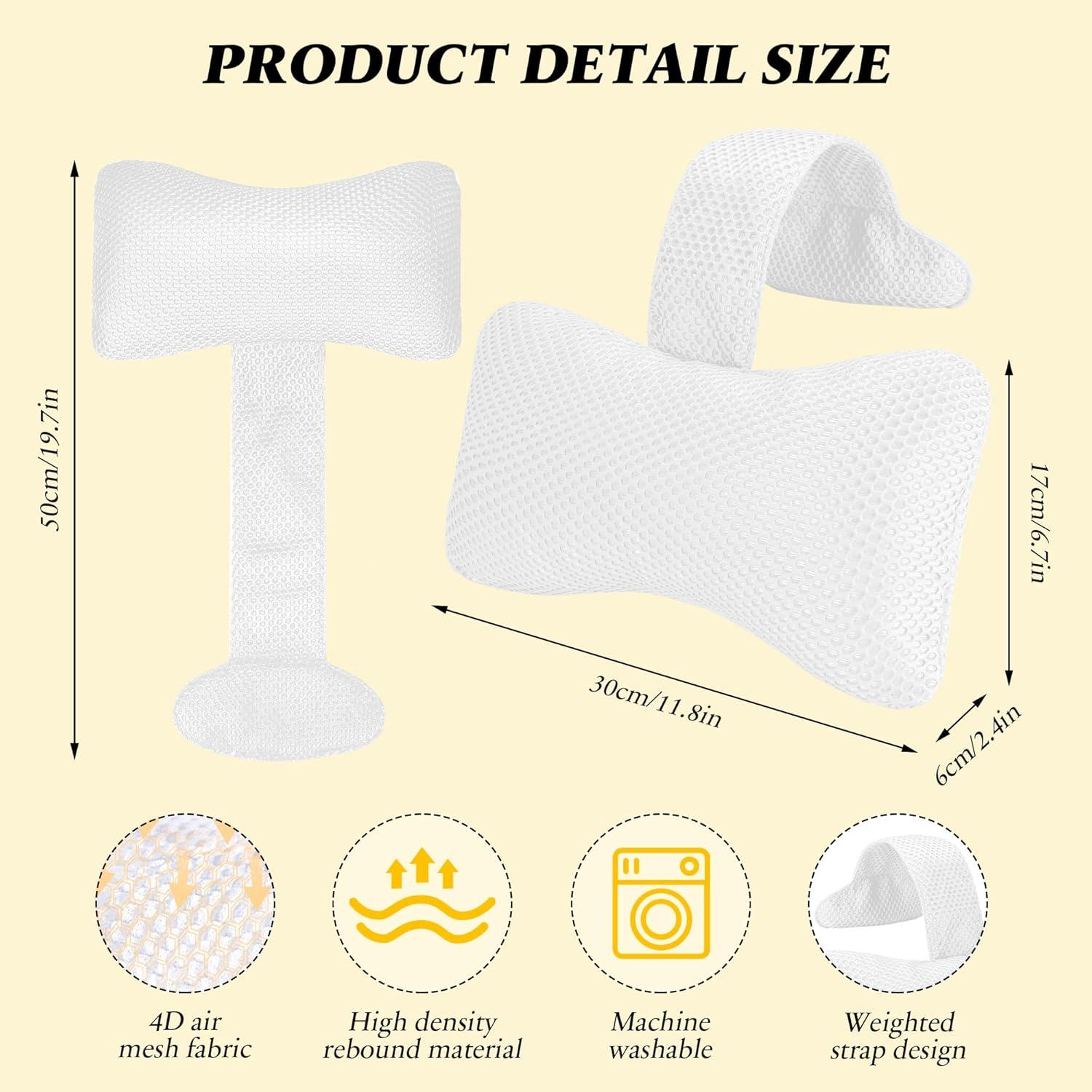 Almohada para Jacuzzi Keoltuo Ajustable 2 Piezas 30x17cm