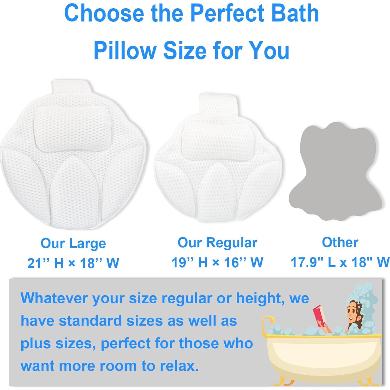 Almohada de Baño Outtip Grande con Ventosas Antideslizantes