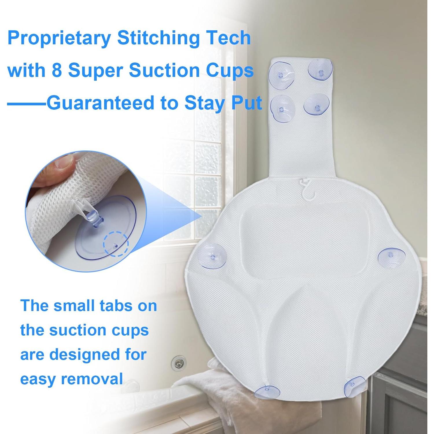 Almohada de Baño Outtip Grande con Ventosas Antideslizantes