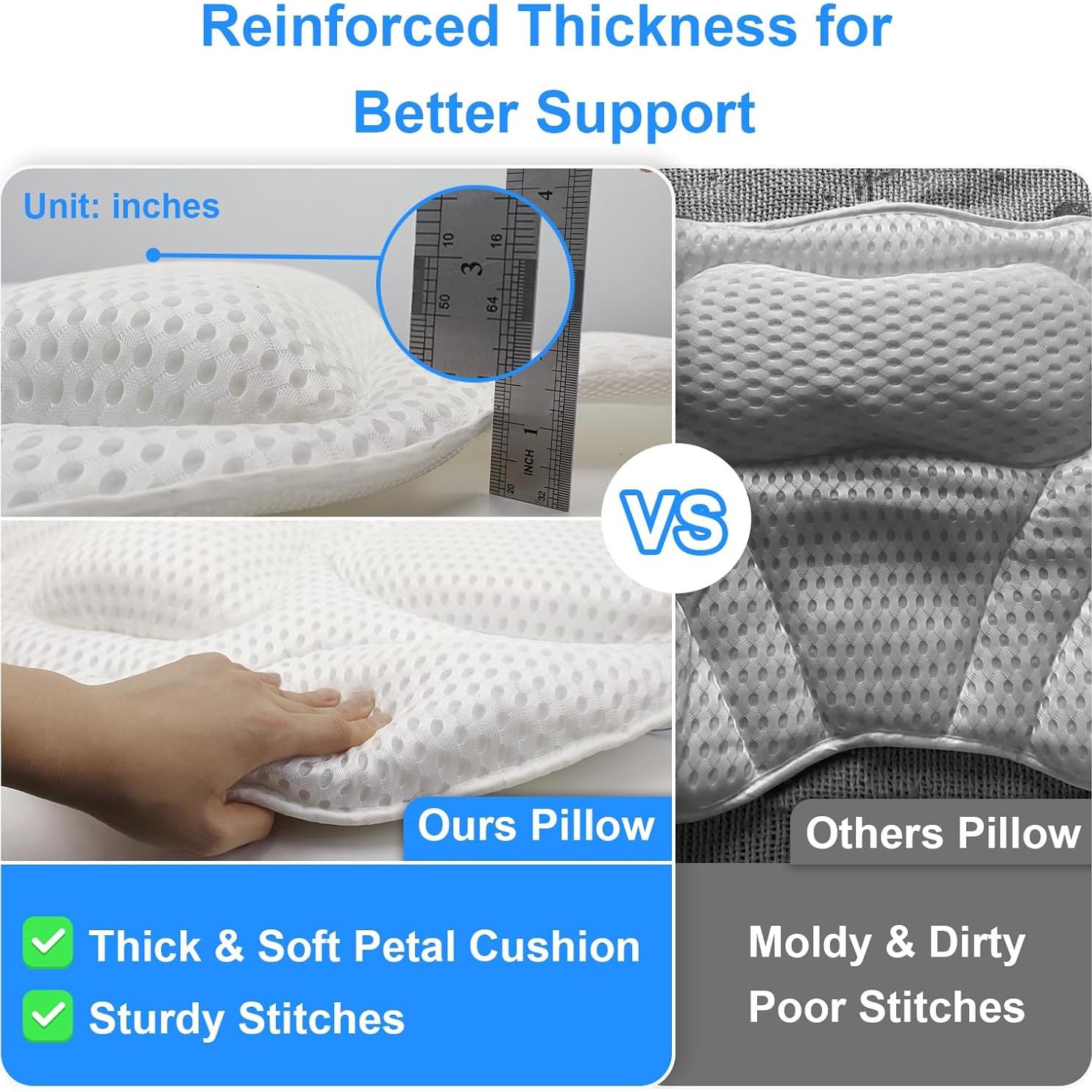 Almohada de Baño Outtip Grande con Ventosas Antideslizantes