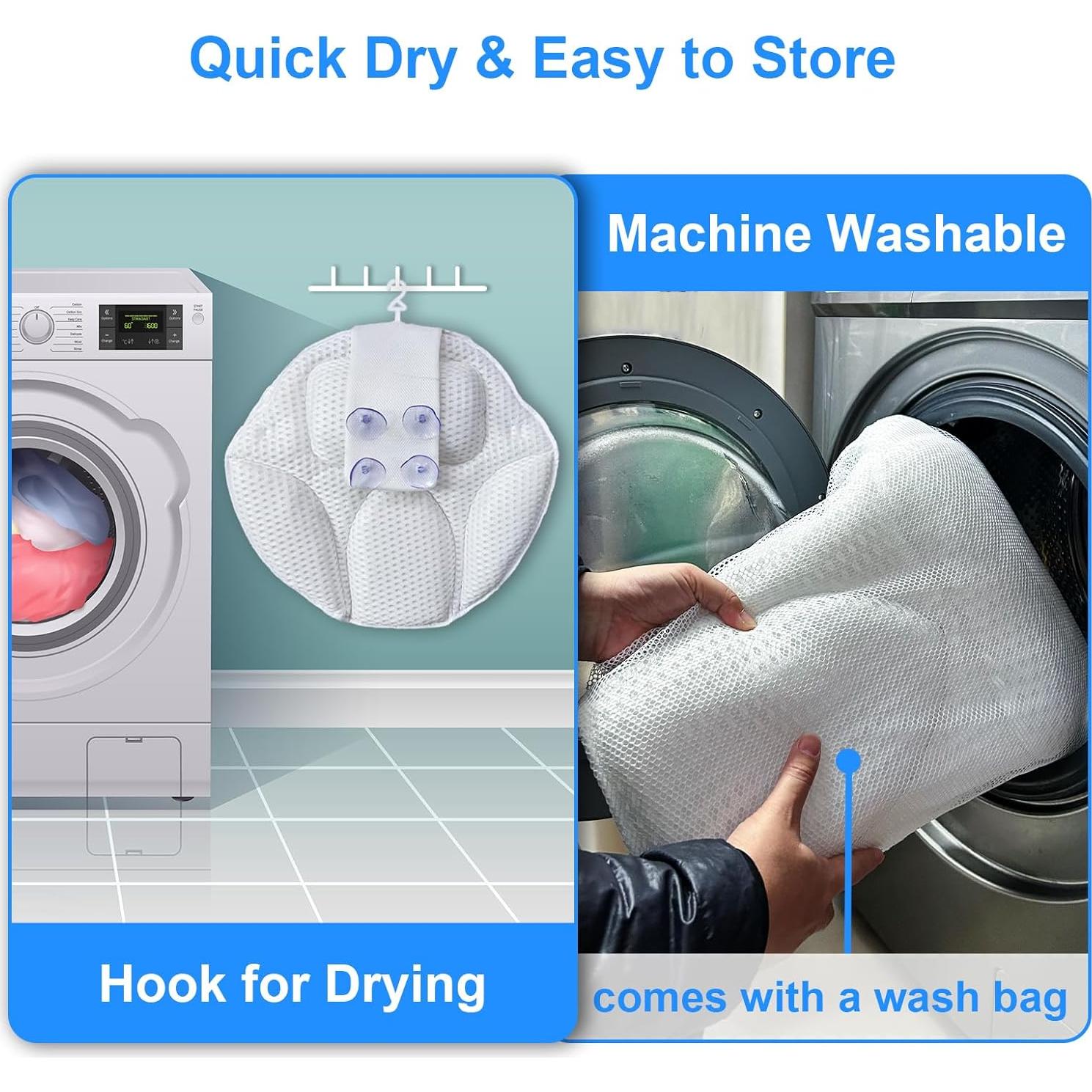 Almohada de Baño Outtip Grande con Ventosas Antideslizantes