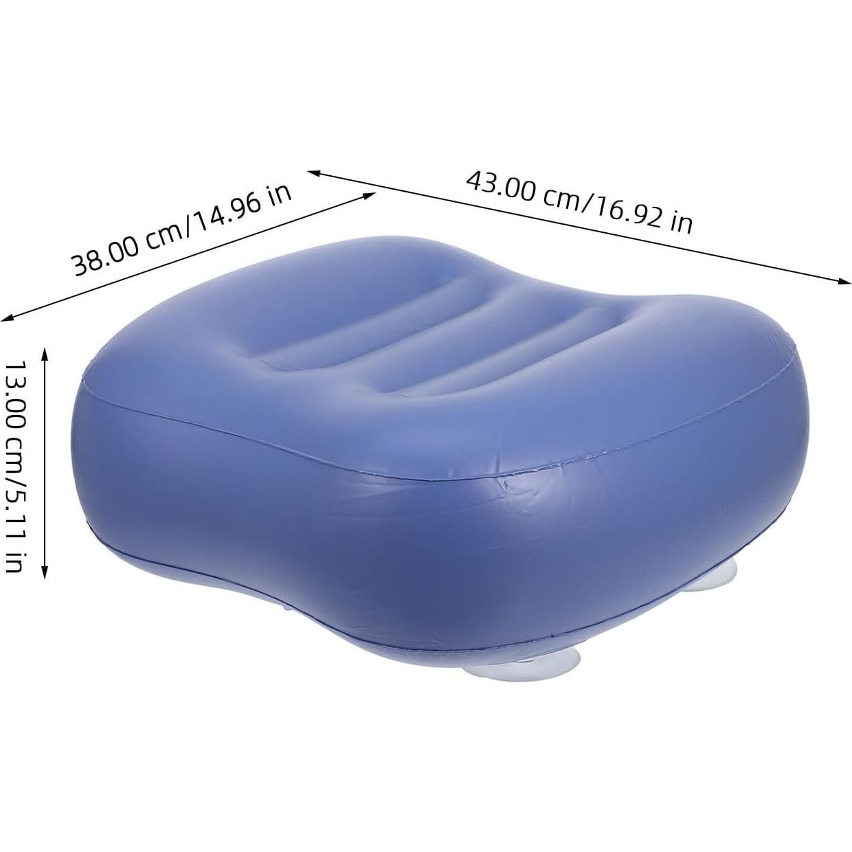 Cojín Inflable para Baño con Ventosas - Soporte de Cuello y Espalda