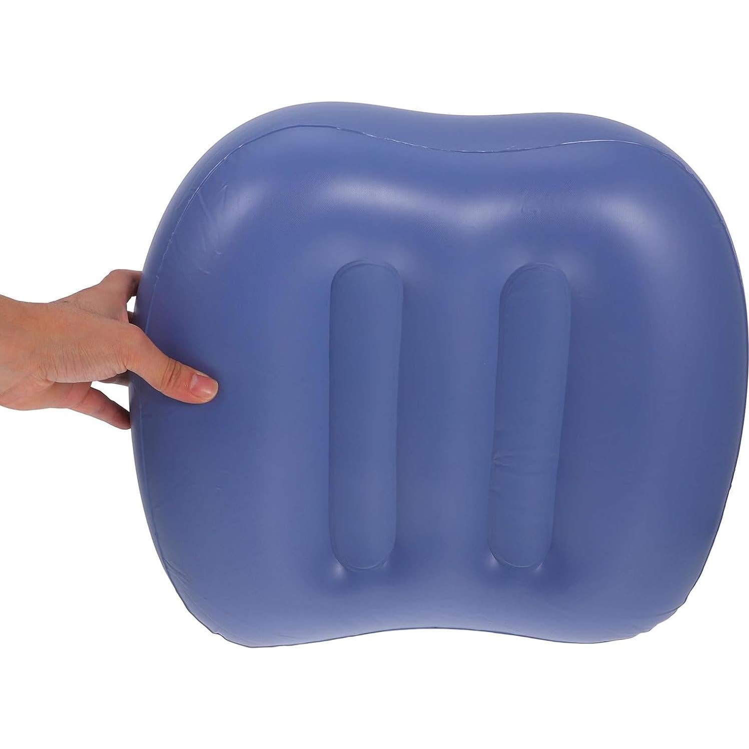 Cojín Inflable para Baño con Ventosas - Soporte de Cuello y Espalda