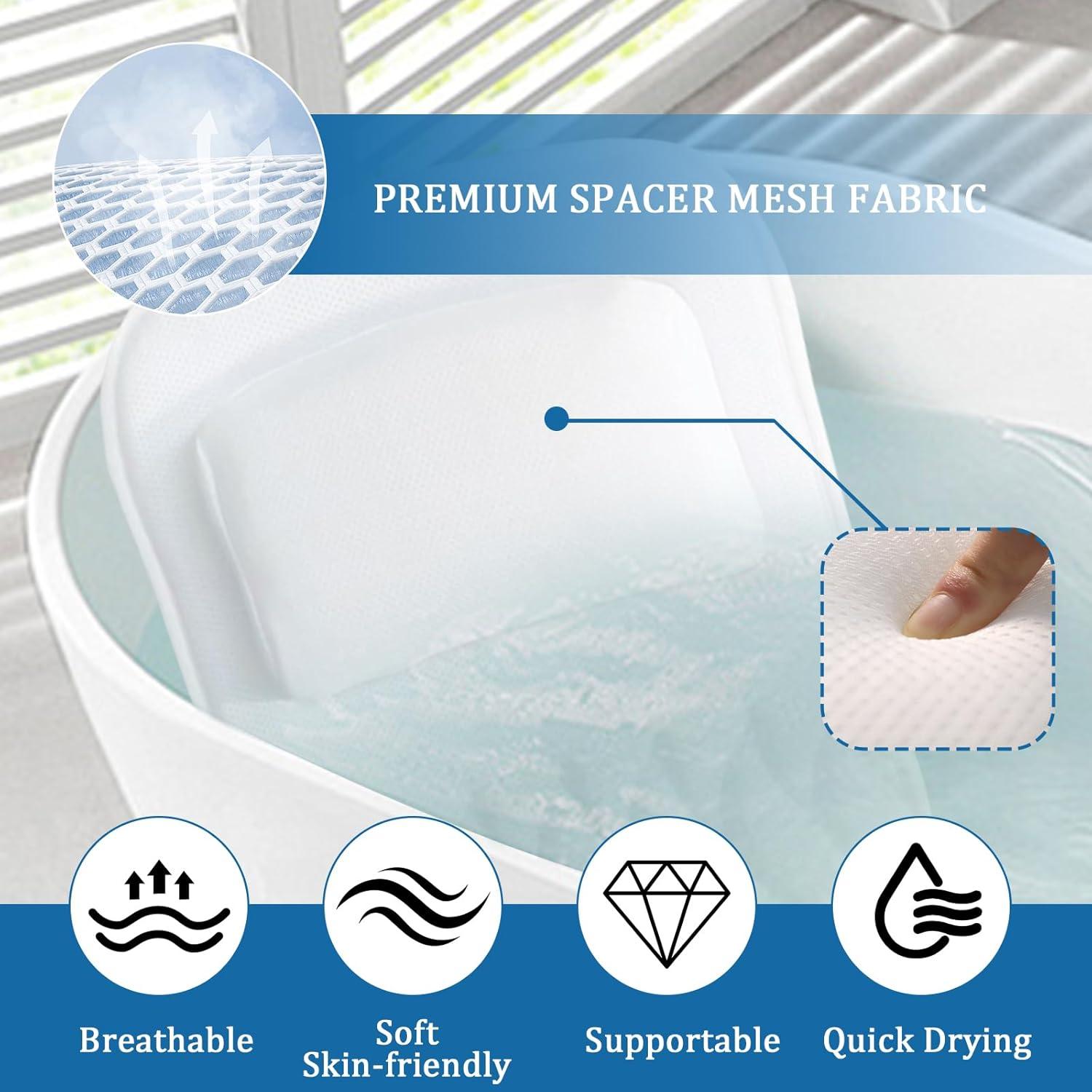 Almohada de Baño EMMTEEY de Cuerpo Completo Antideslizante