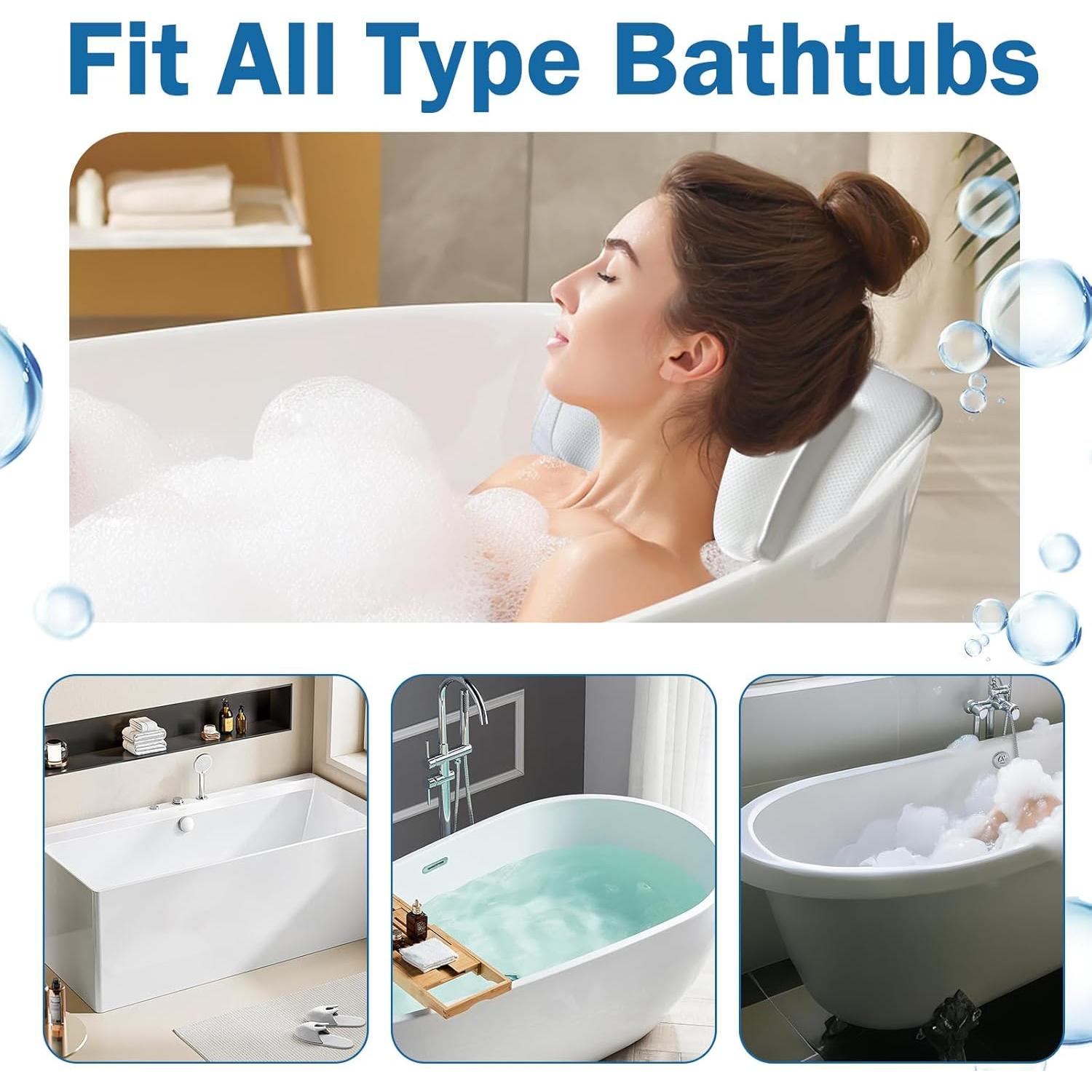 Almohada de Baño EMMTEEY de Cuerpo Completo Antideslizante