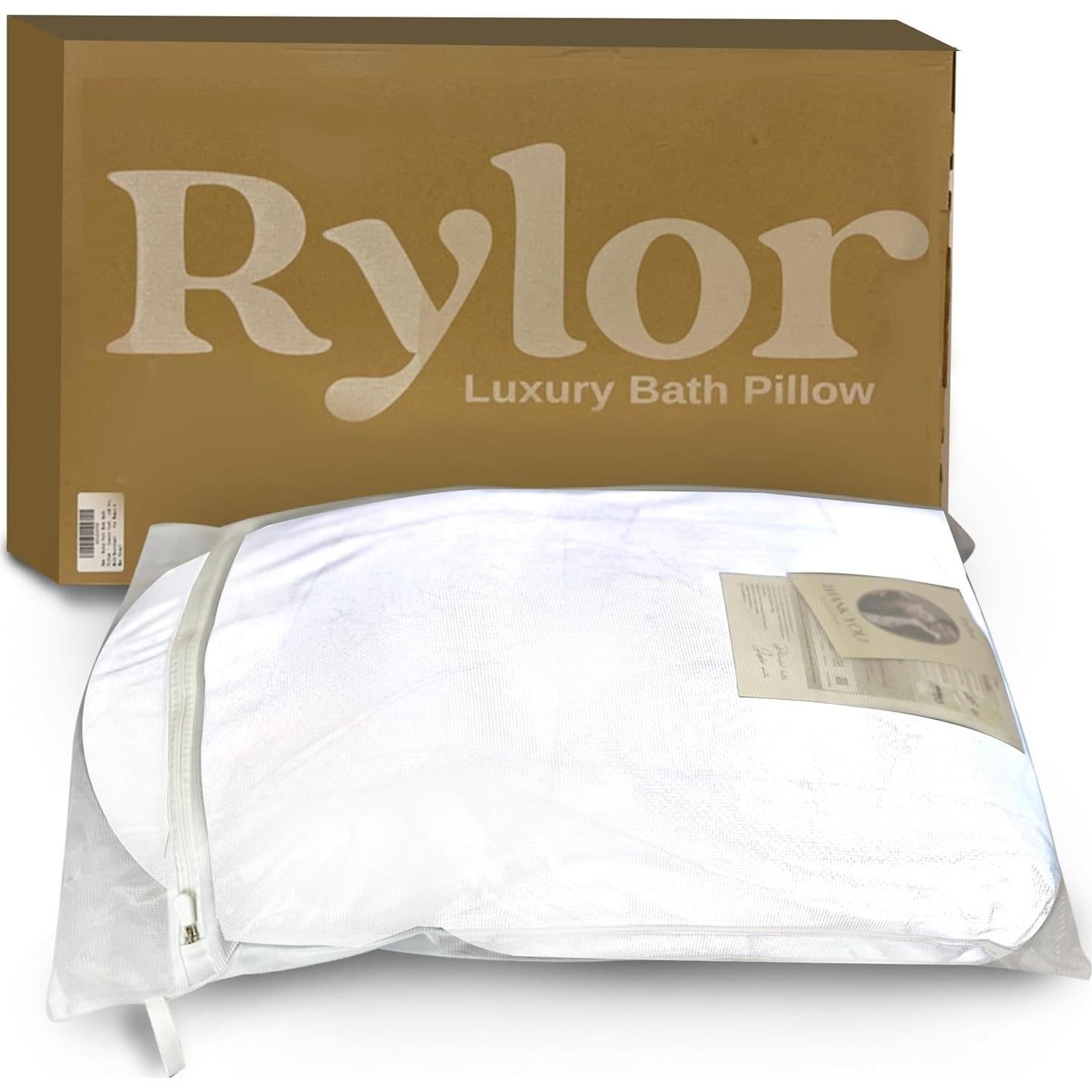 Almohada de Baño Rylor - Cuerpo Completo, Secado Rápido, Blanco