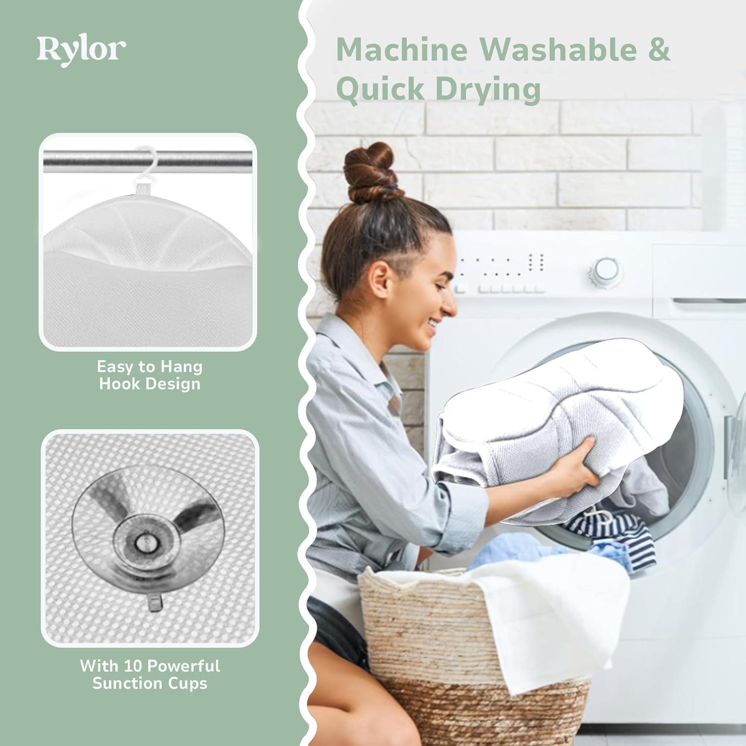 Almohada de Baño Rylor - Cuerpo Completo, Secado Rápido, Blanco