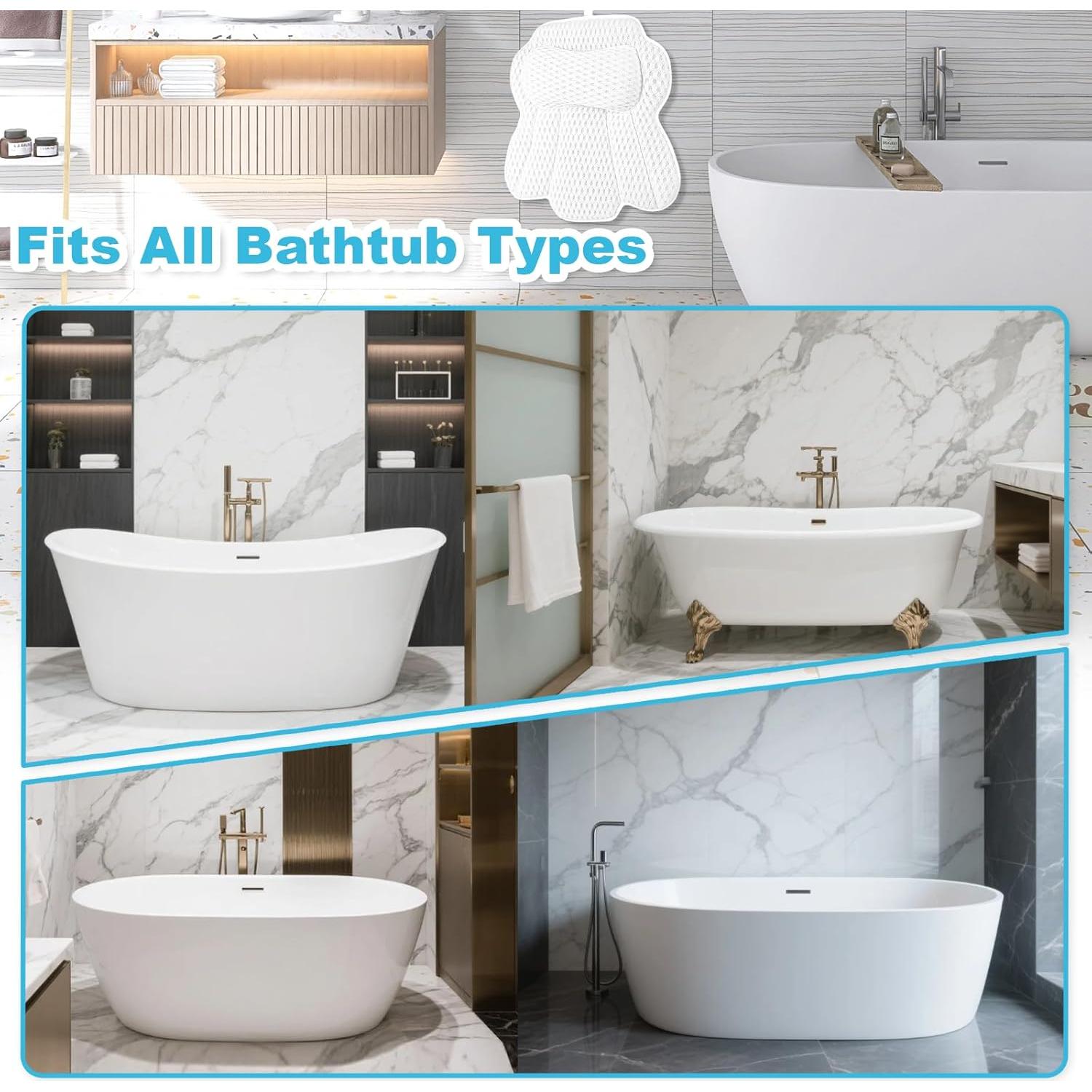 Almohada de Baño Ergonomica EcoHLL - Soporte Cabeza y Cuello