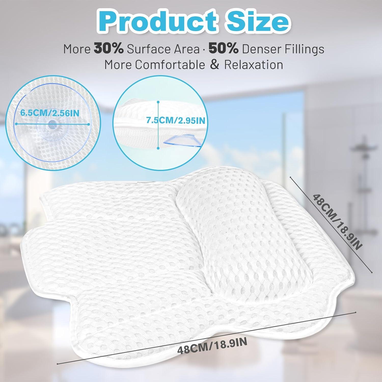 Almohada de Baño Ergonomica EcoHLL - Soporte Cabeza y Cuello