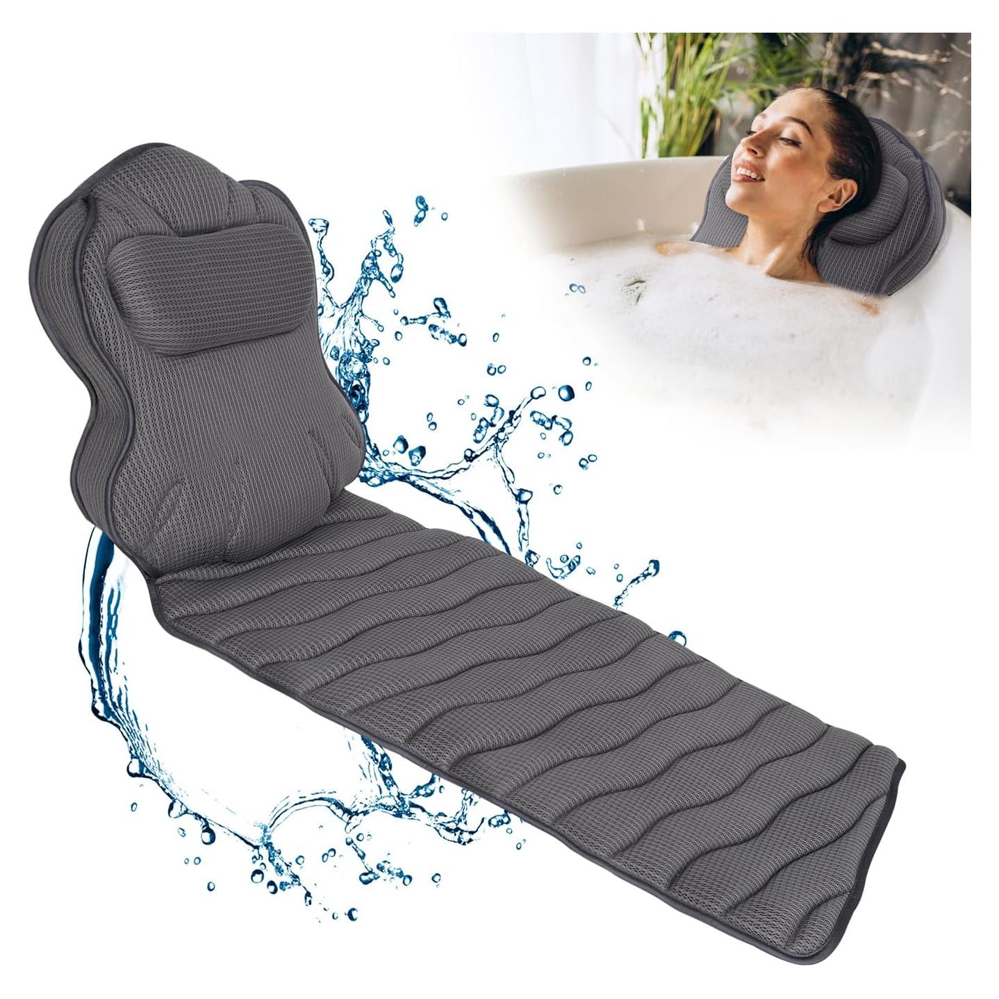 Almohada de Baño de Cuerpo Completo Idle Hippo 1.5 kg Gris