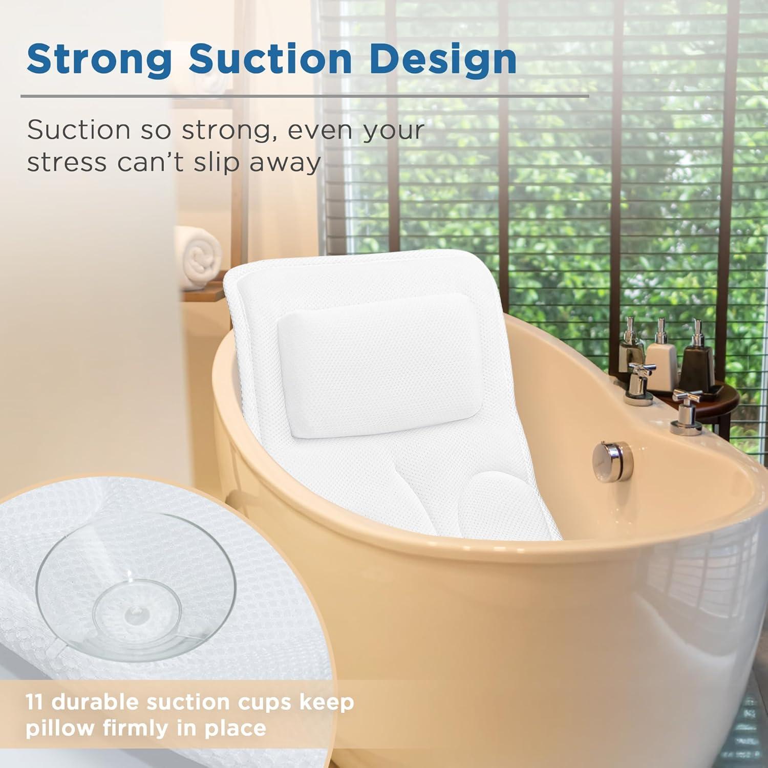 Almohada de Baño Ergonómica Vanstormy 137 cm - Soporte Completo