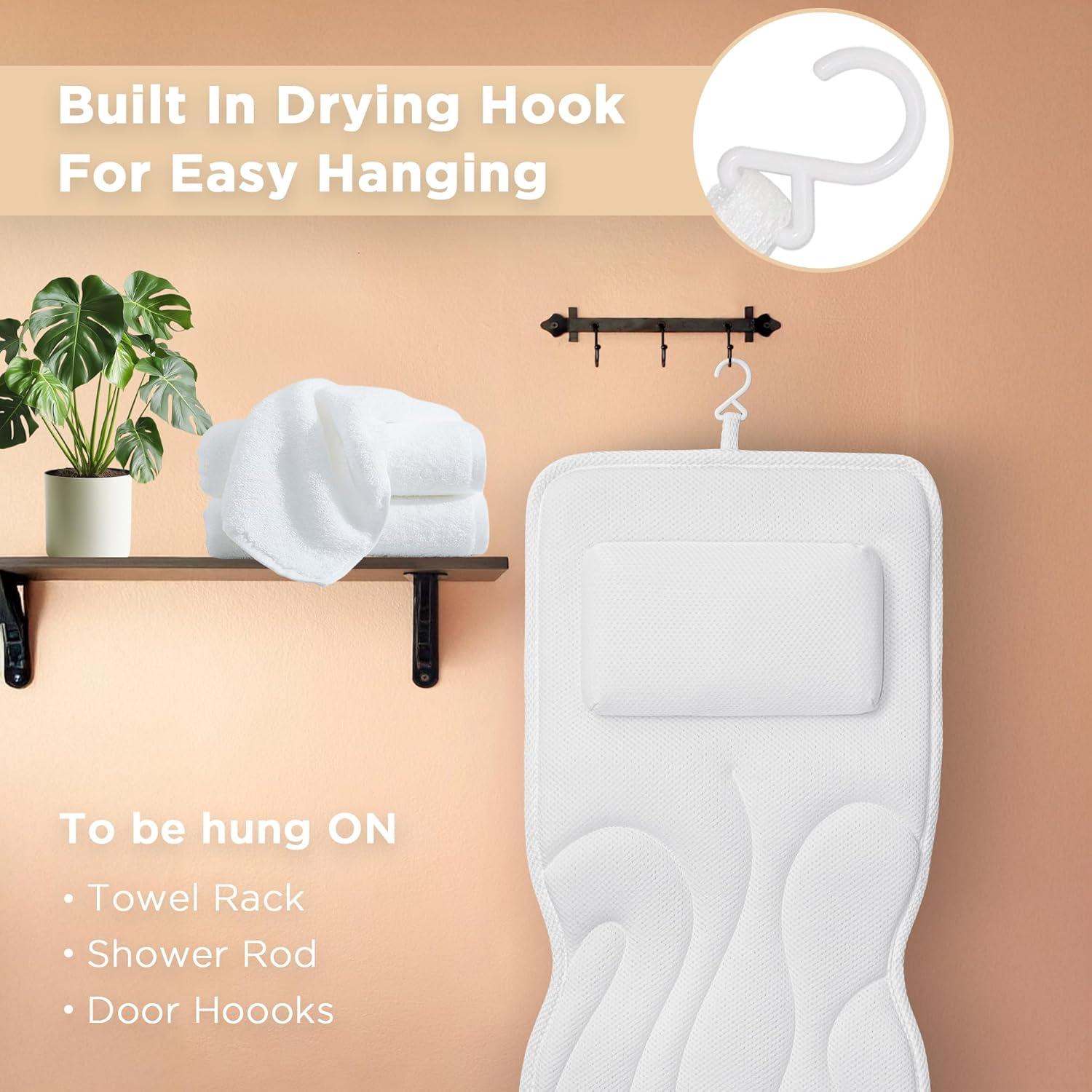 Almohada de Baño Ergonómica Vanstormy 137 cm - Soporte Completo