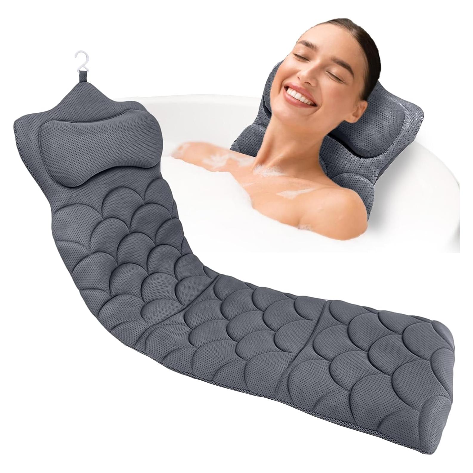 Almohada de Baño Completo REEZEIVI con 13 Ventosas Antideslizantes