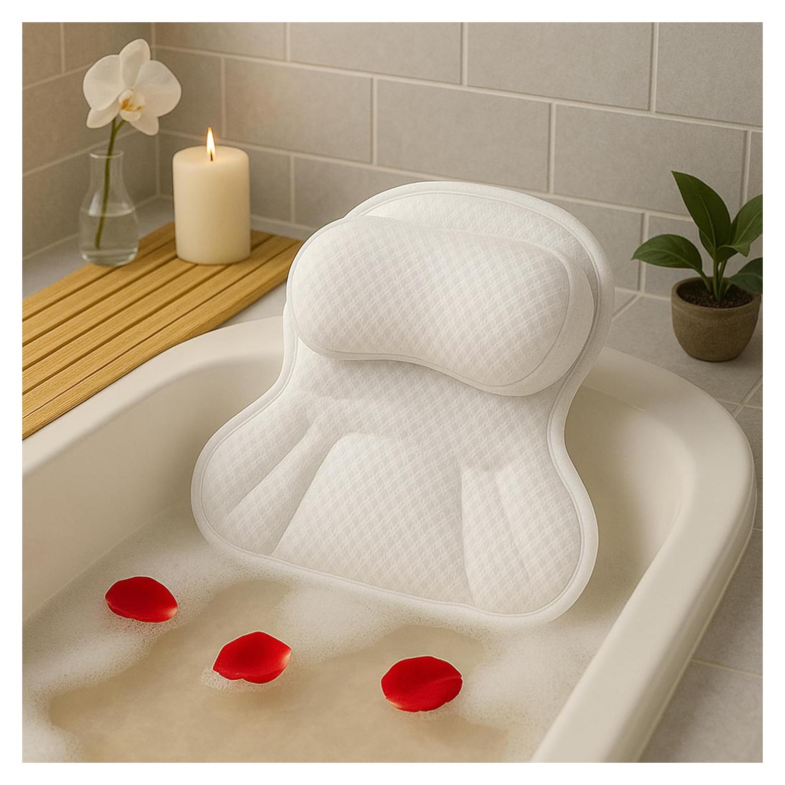 Almohada de Baño de Lujo Hokdi - Cojín Malla 4D Antideslizante