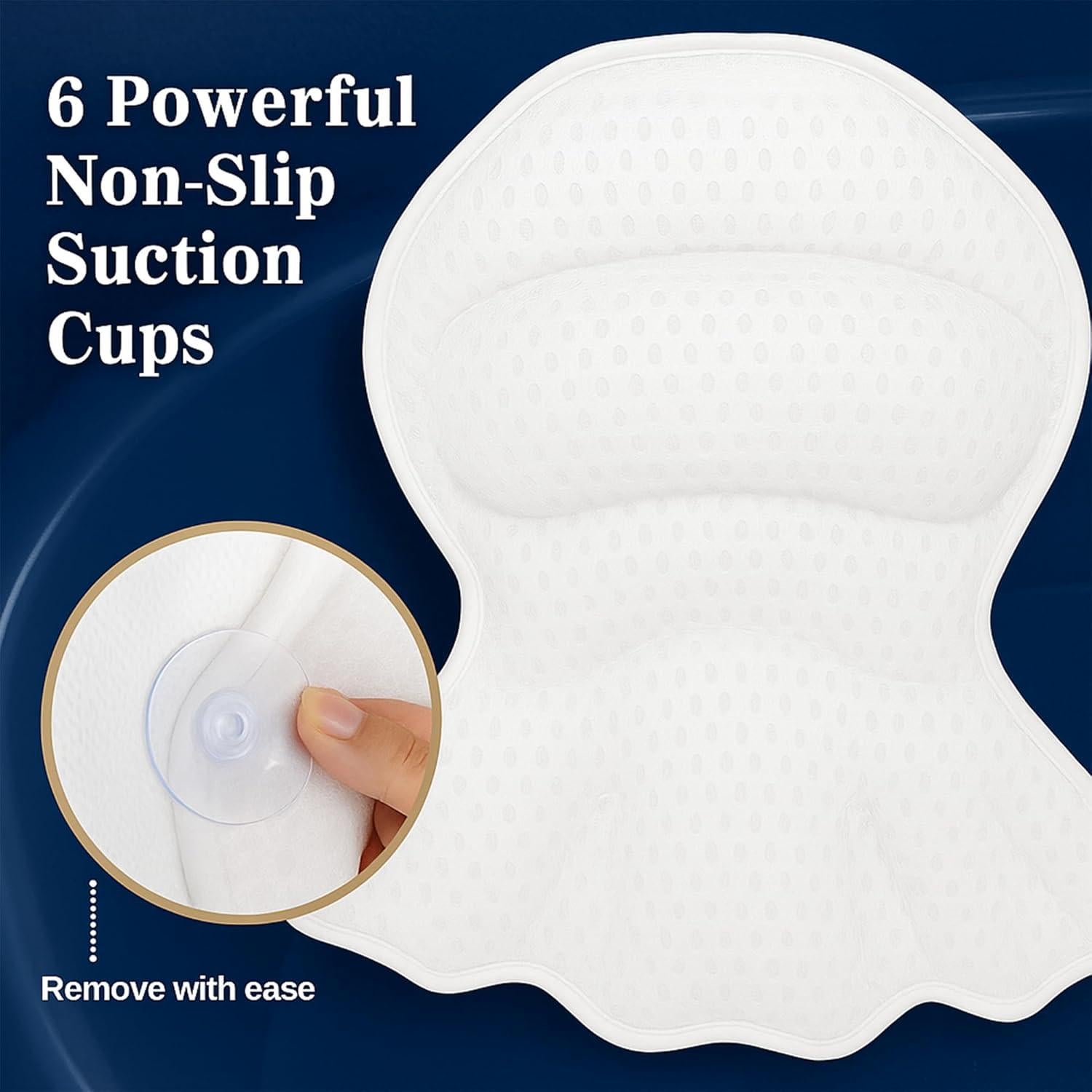 Almohada de Baño de Lujo Hokdi - Cojín Malla 4D Antideslizante