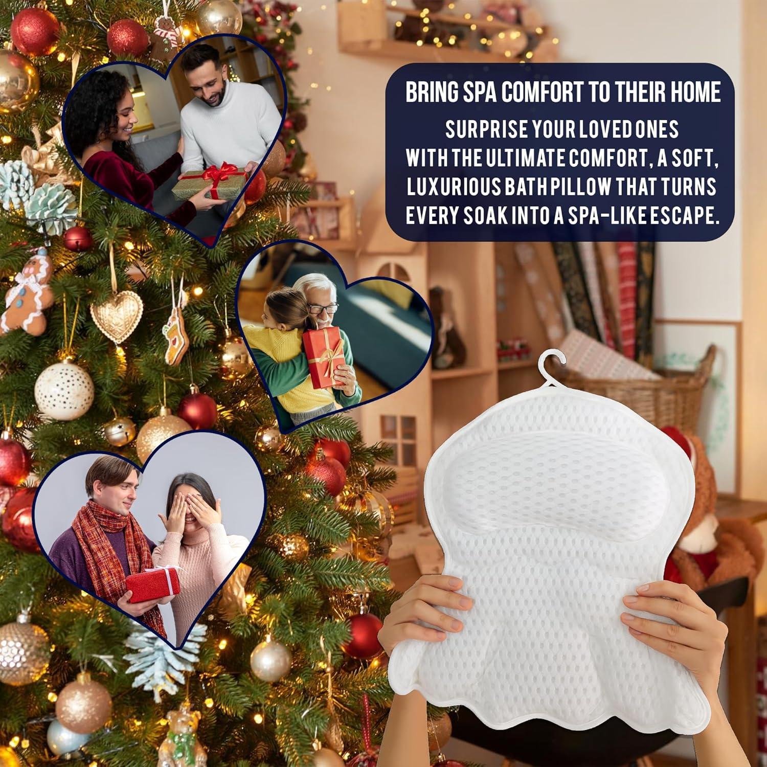 Almohada de Baño de Lujo Hokdi - Cojín Malla 4D Antideslizante