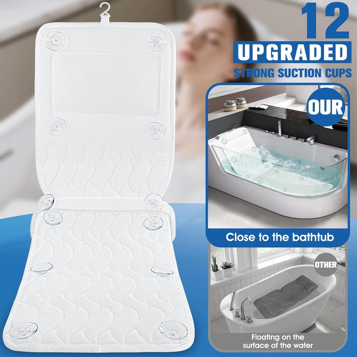 Almohada de Baño Ciavca 130x42 cm con Soporte Lumbar Ajustable