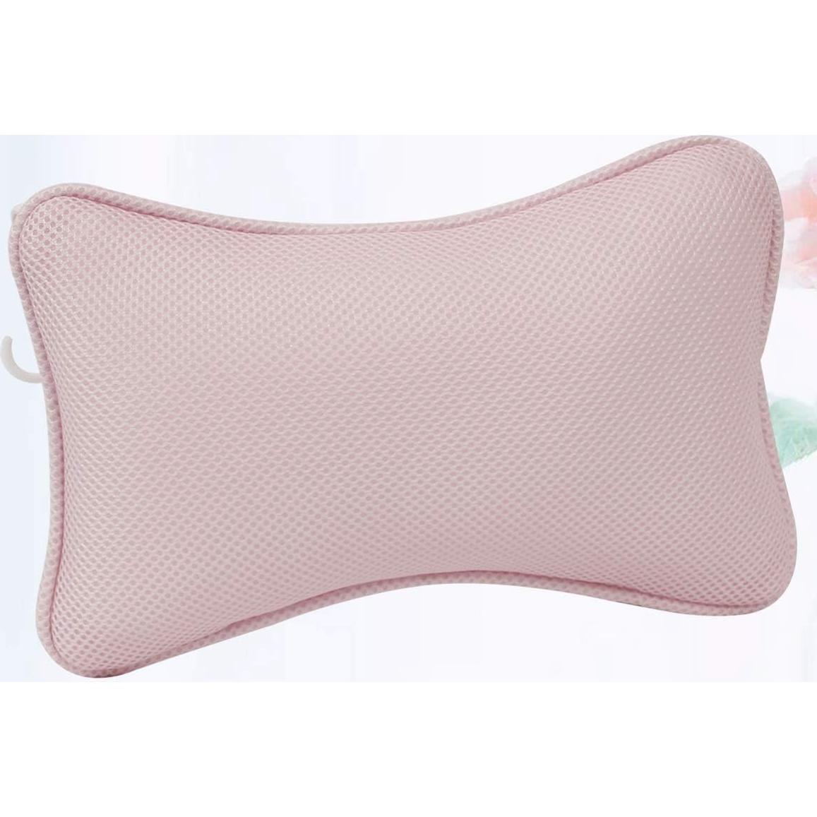 Almohada de Baño Milisten Rosa con Ventosas - Soporte para Cuello