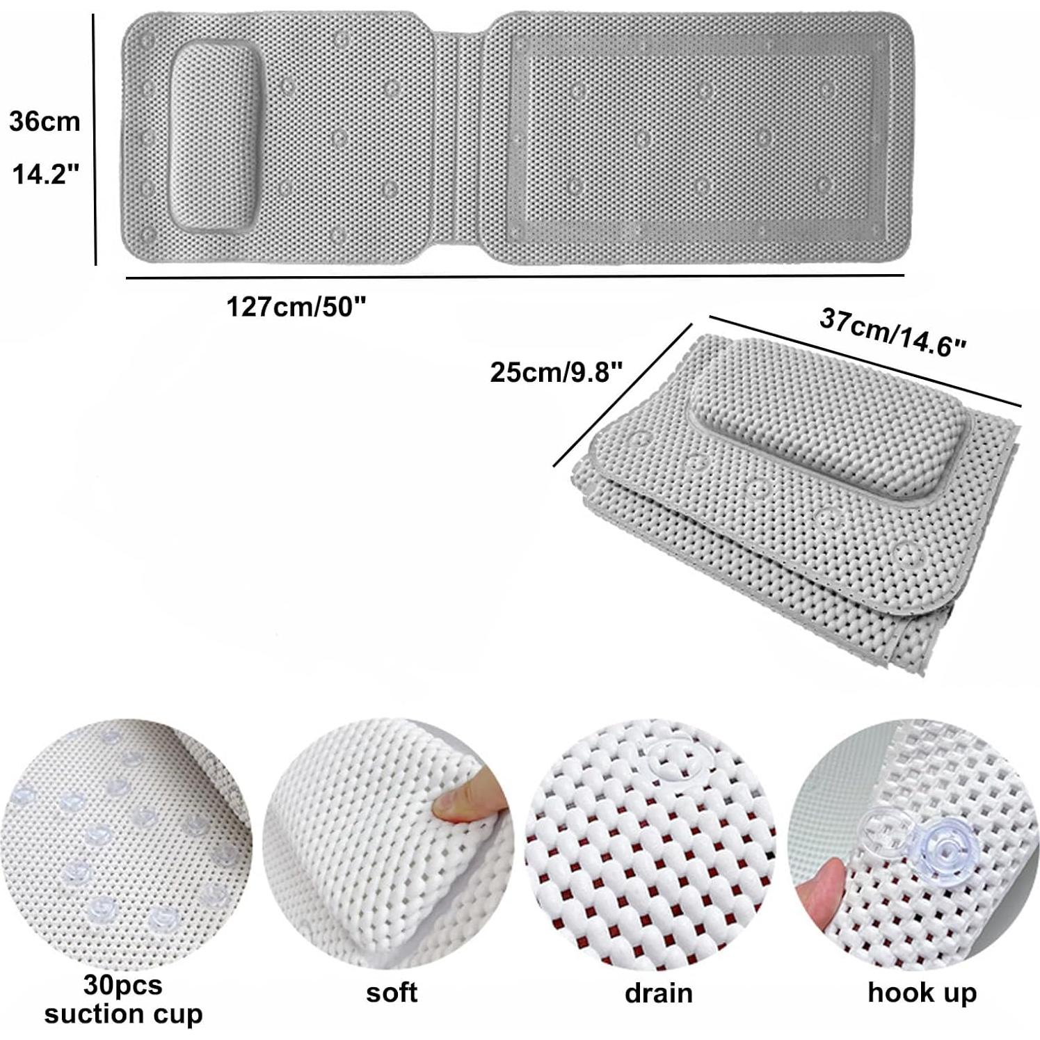 Almohada de Baño Corporal SOONHUA 127x36 cm Antideslizante