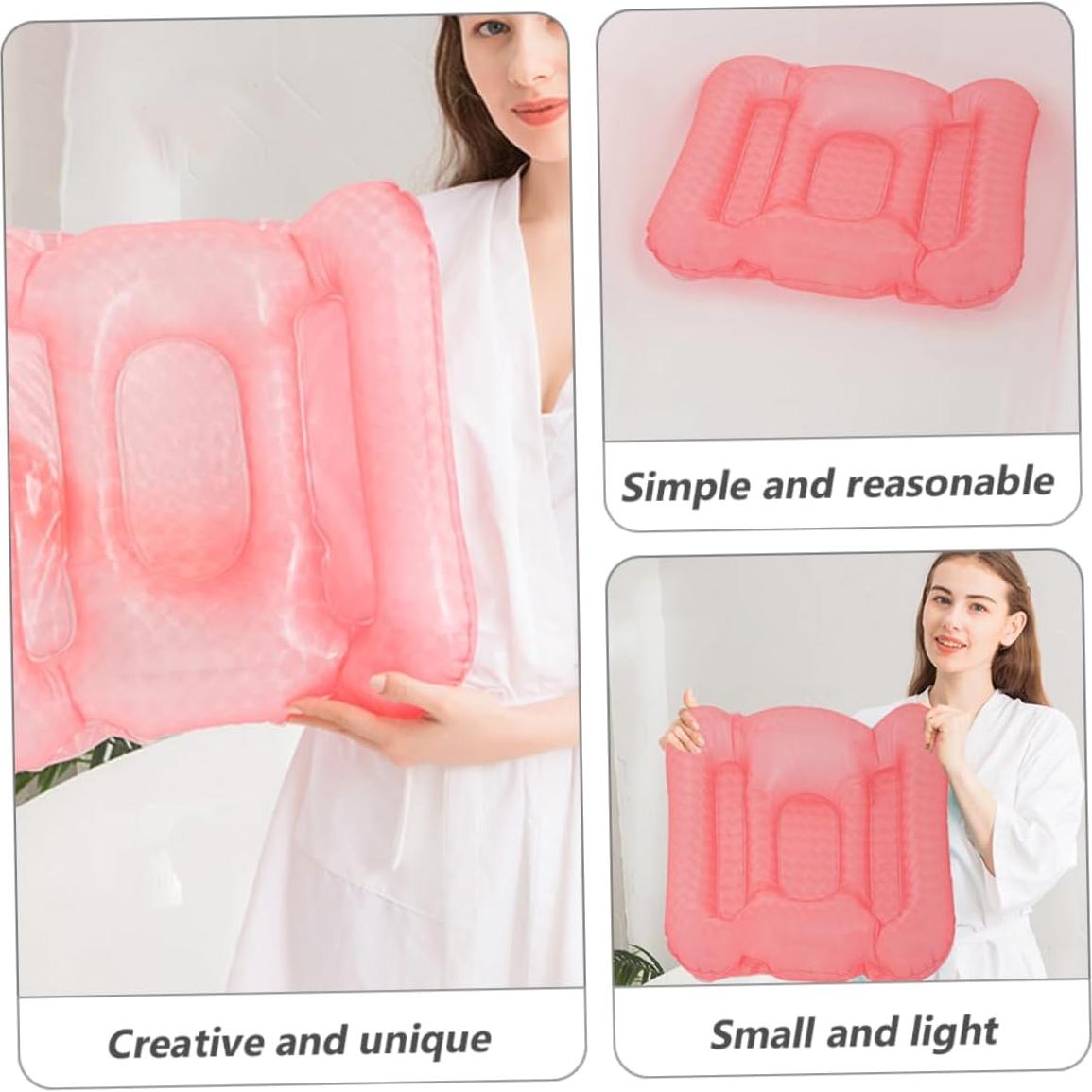 Cojín Inflable para Baño GAROZATION Rosa 56x46cm Ergonómico