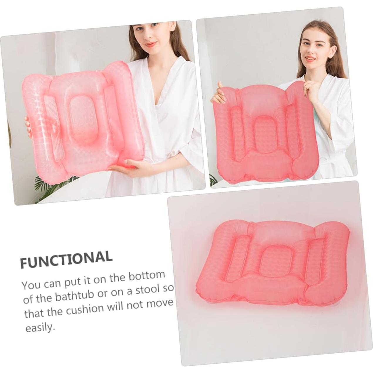 Cojín Inflable para Baño GAROZATION Rosa 56x46cm Ergonómico