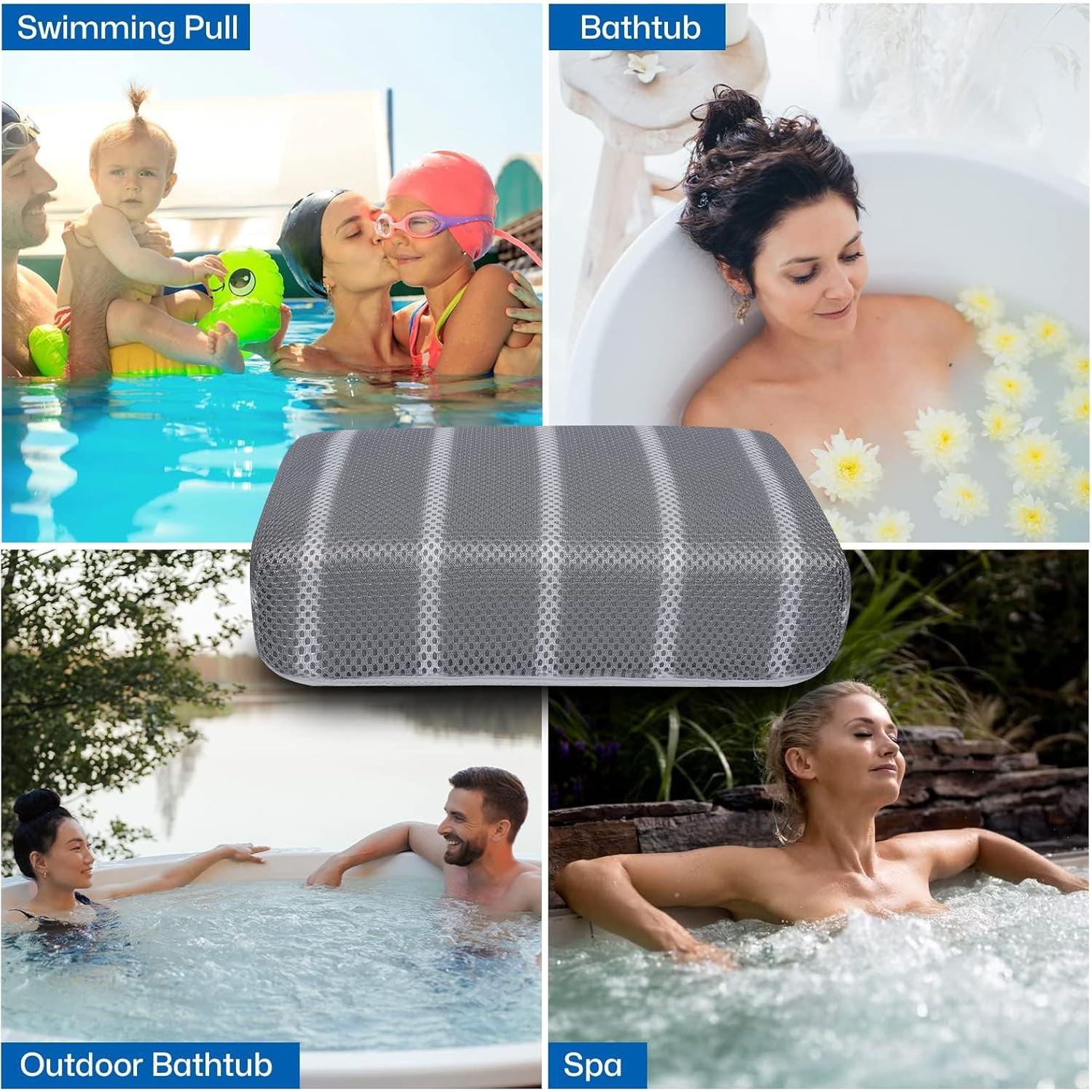 Cojín para bañera de hidromasaje OS OMYSTYLE 40.6x30.5cm Gris