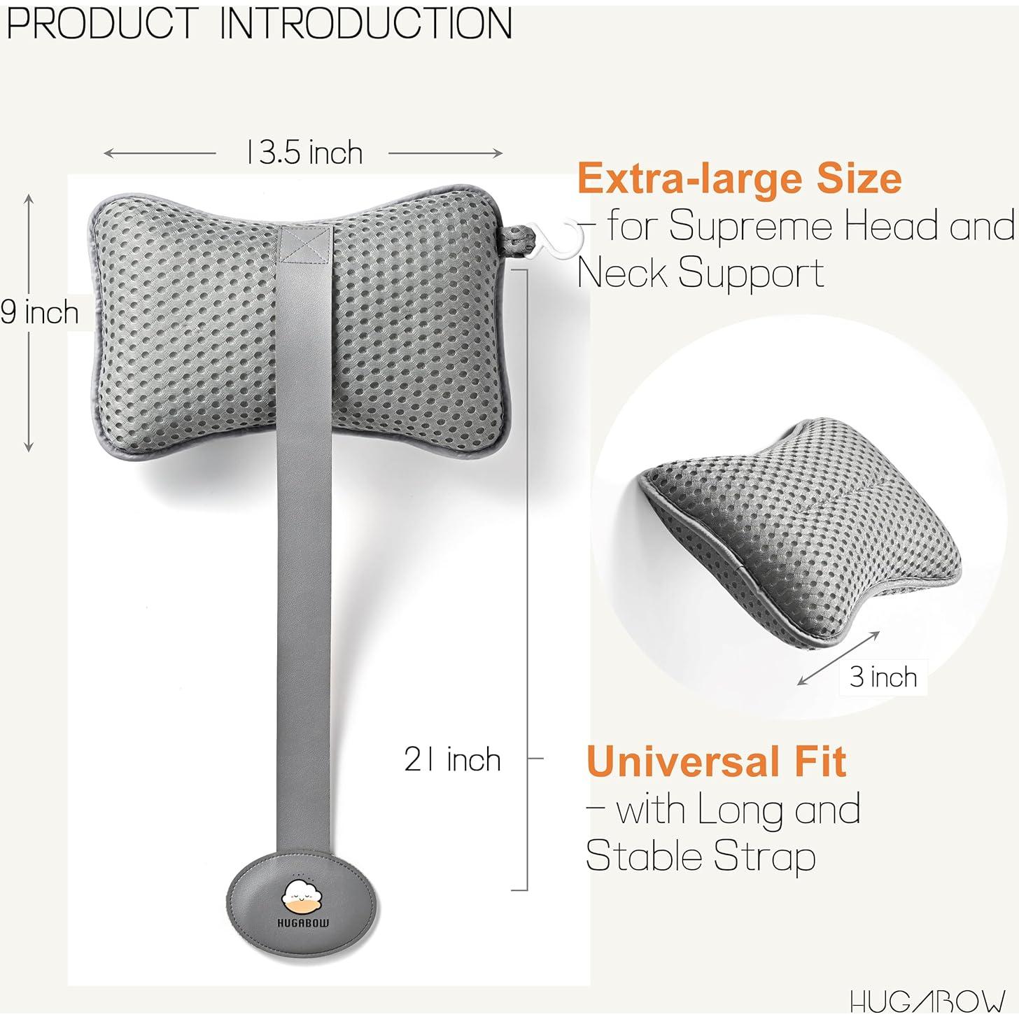 Almohadas Grandes para Jacuzzi Hugabow - Paquete de 2 Gris