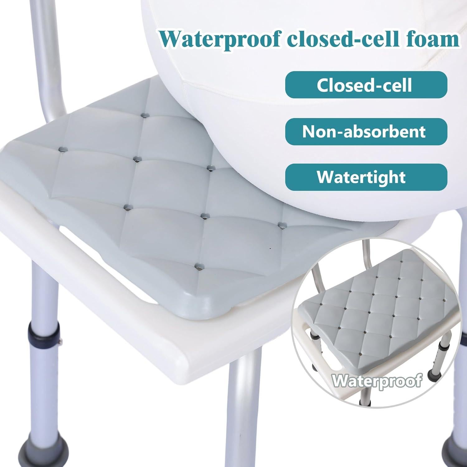 Almohadilla de Asiento para Ducha PAZ WEAN 37x27 cm Antideslizante