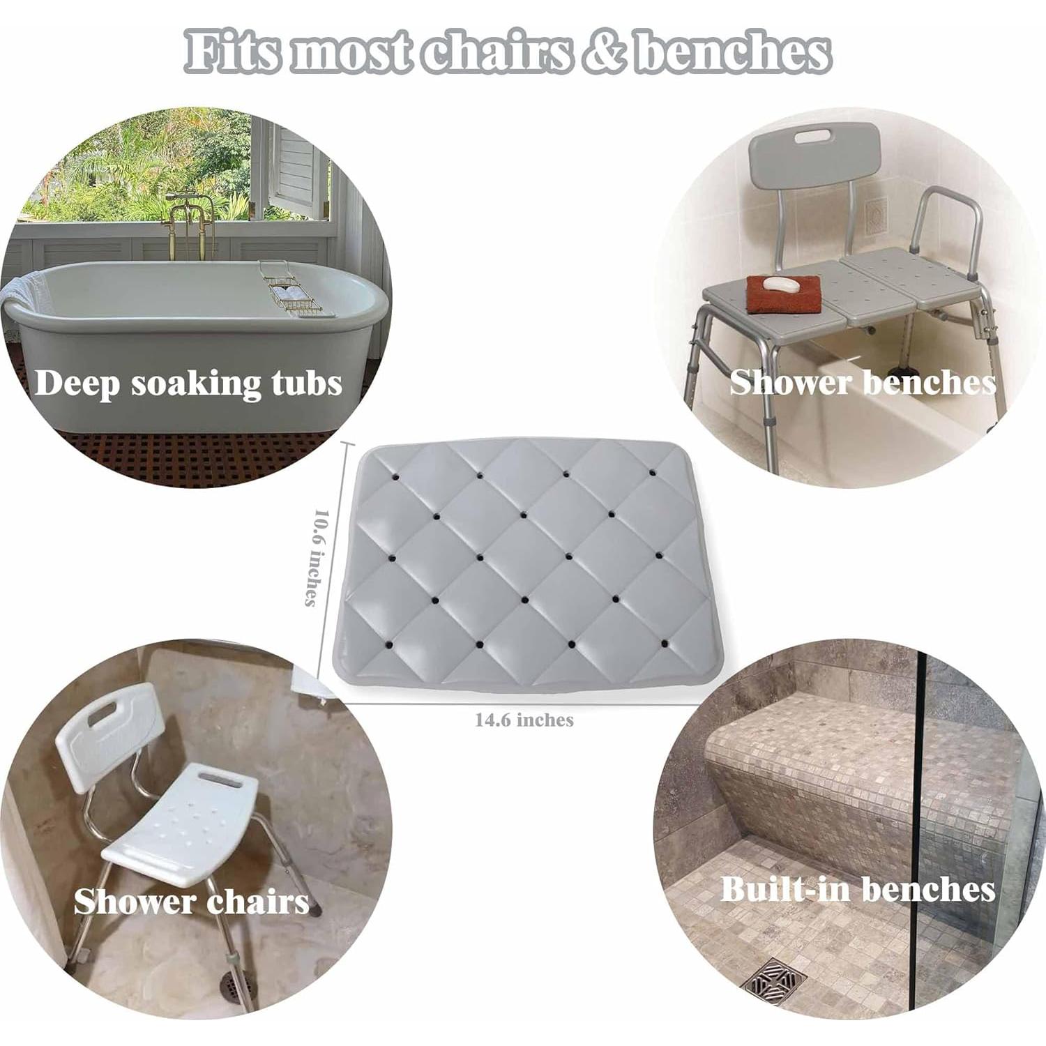 Almohadilla de Asiento para Ducha PAZ WEAN 37x27 cm Antideslizante