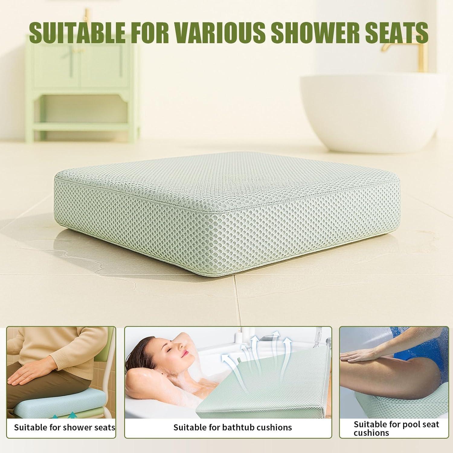 Cojín de Ducha Antideslizante Gwremzlox 40x30 cm Gris Claro