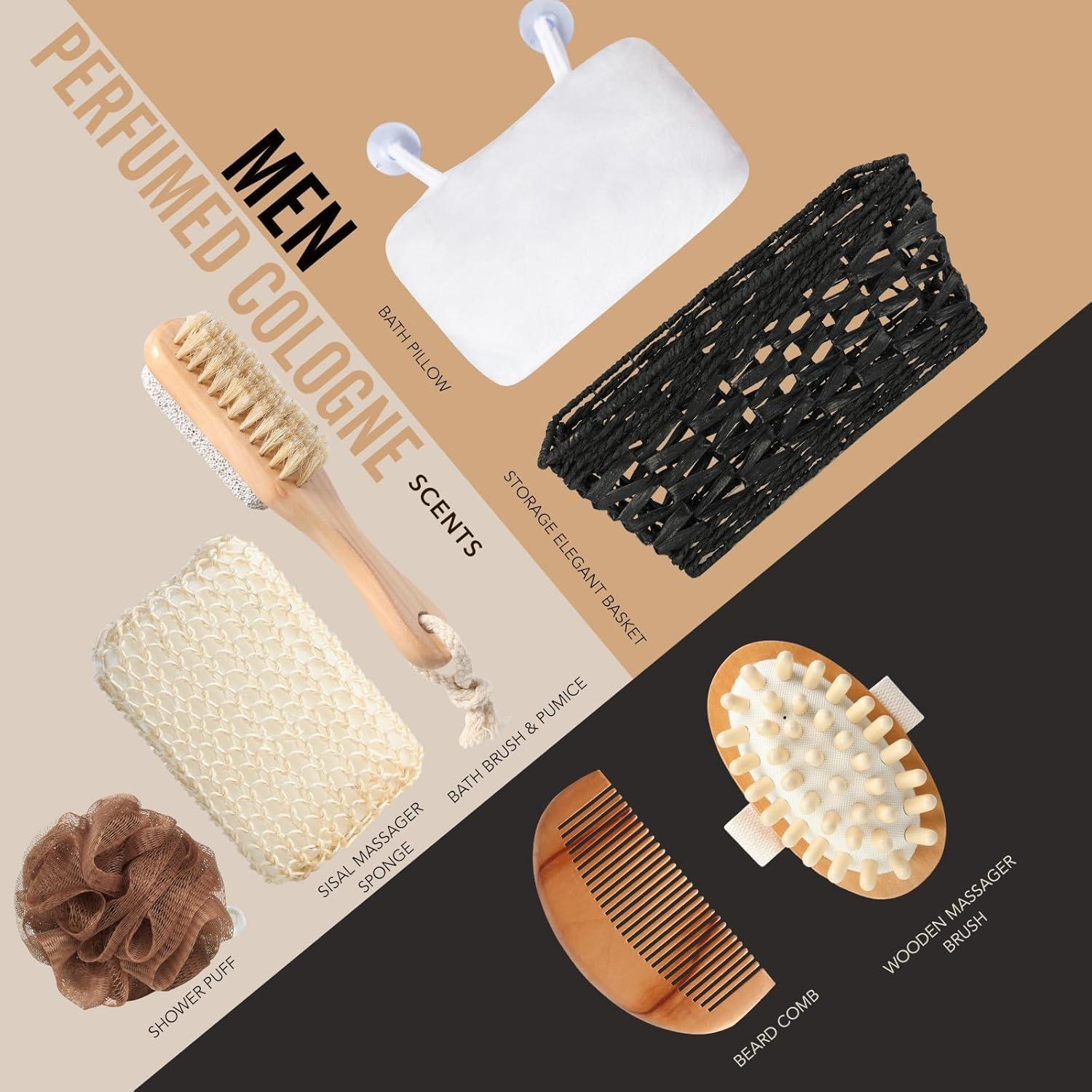 Set de Regalo de Spa para Hombre 14 Piezas - Perfume y Cuidado Personal