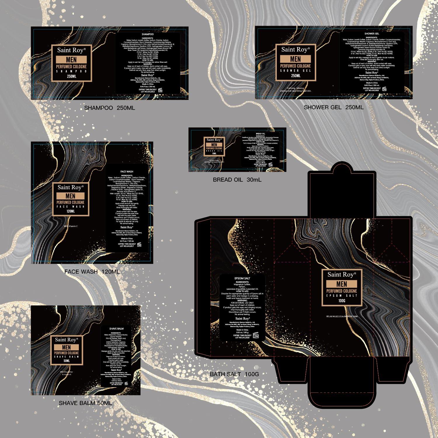 Set de Regalo de Spa para Hombre 14 Piezas - Perfume y Cuidado Personal